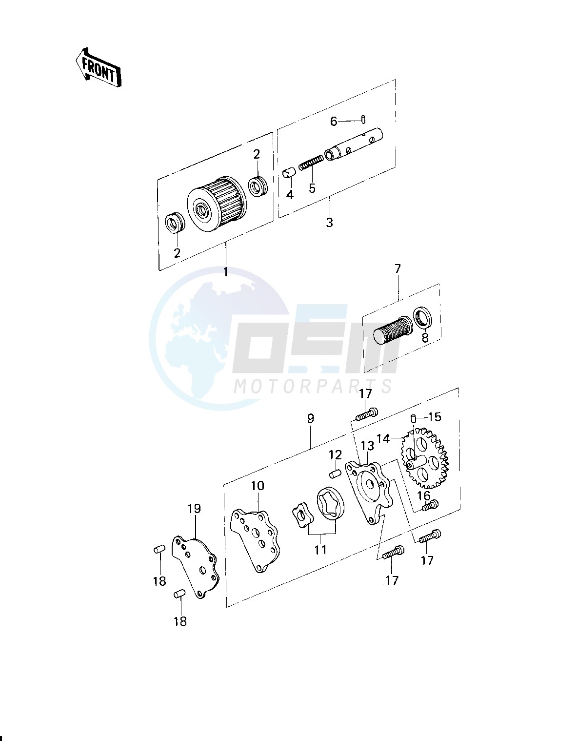 OIL PUMP_OIL FILTER blueprint