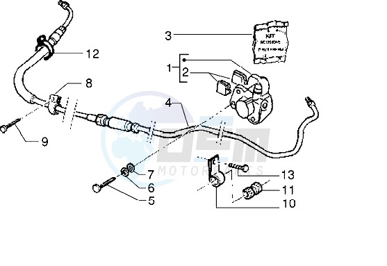 Rear brake caliper (Vehicle with rear hub brake) image