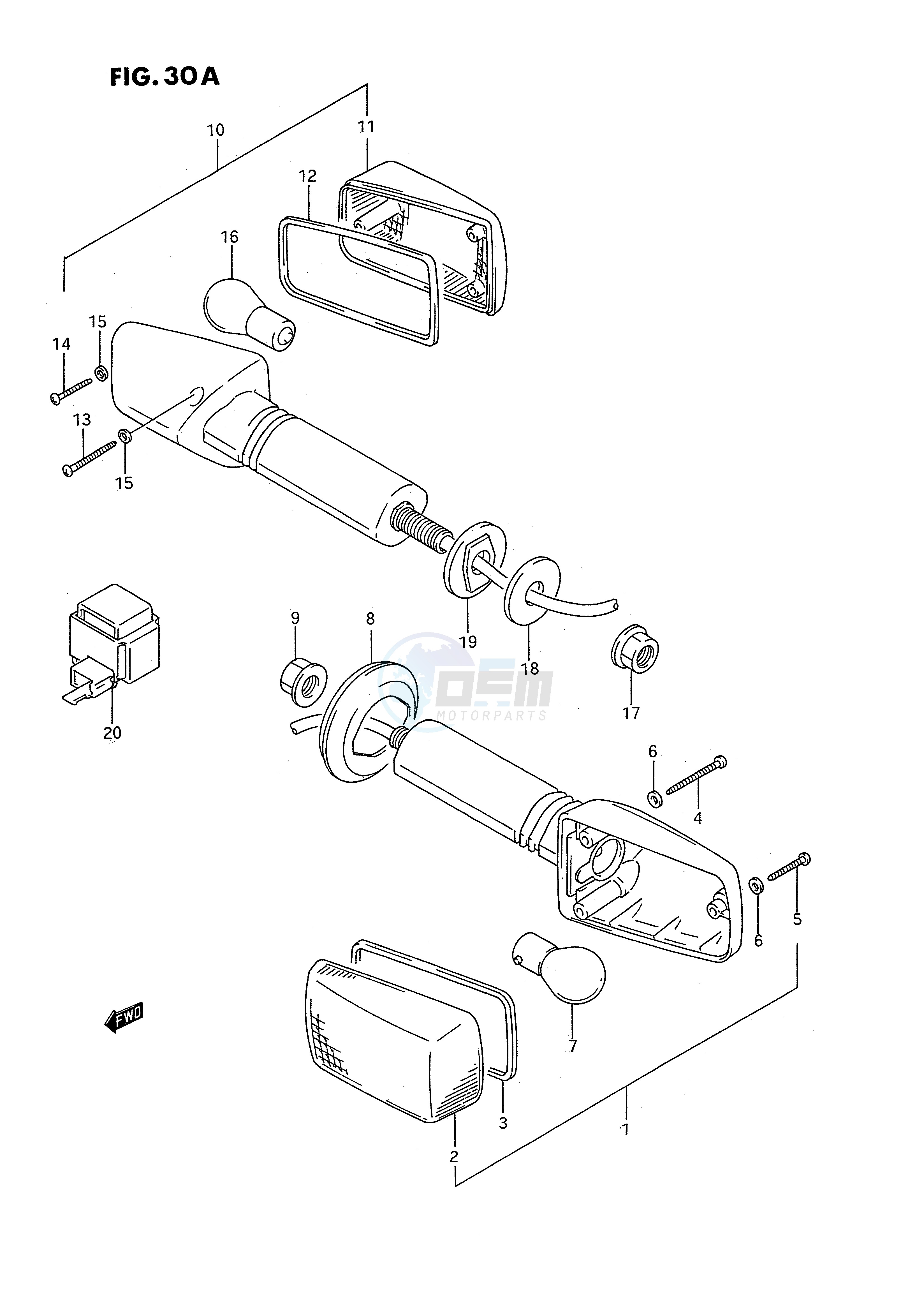 TURNSIGNAL LAMP (MODEL R S) blueprint