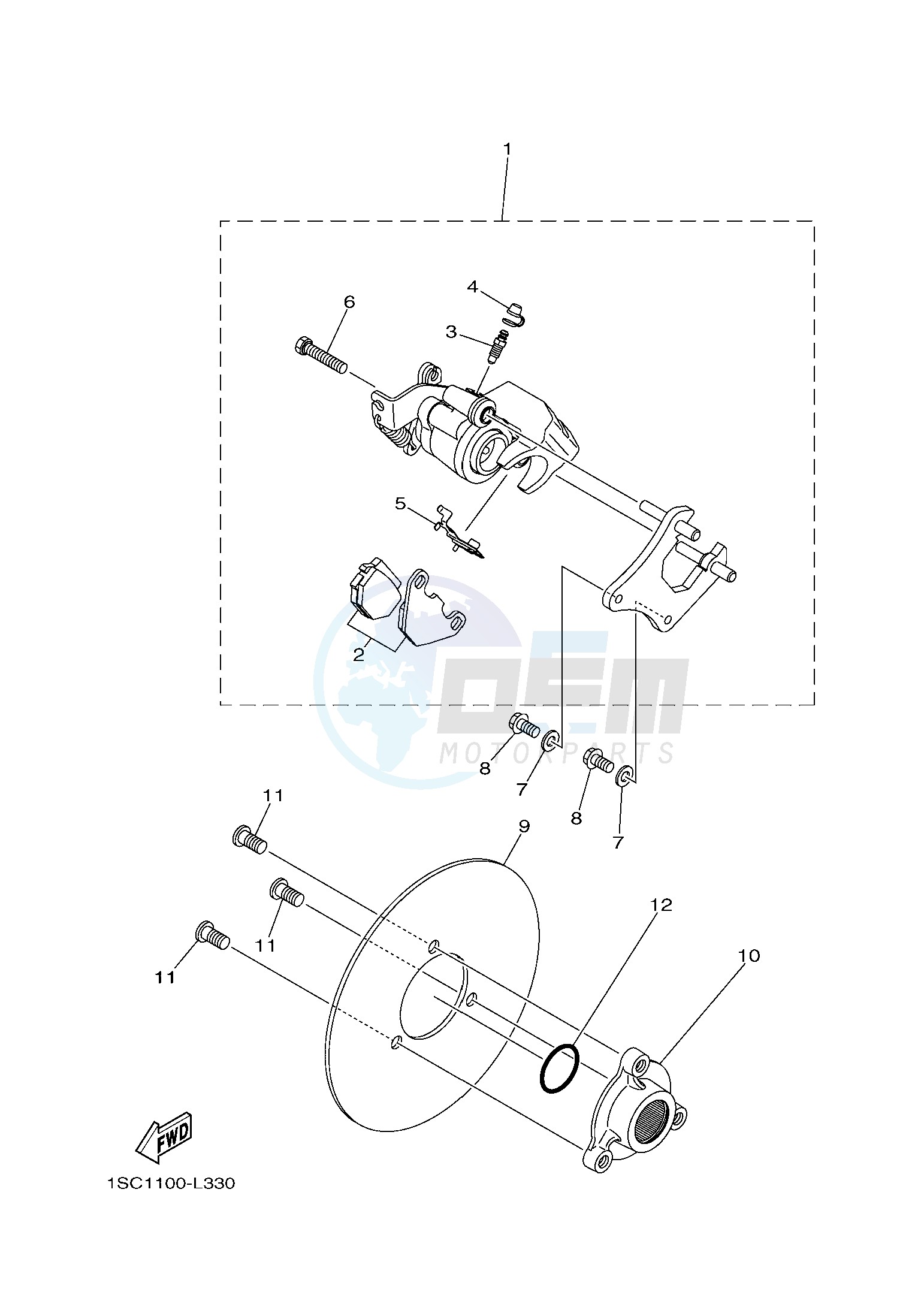 REAR BRAKE CALIPER image