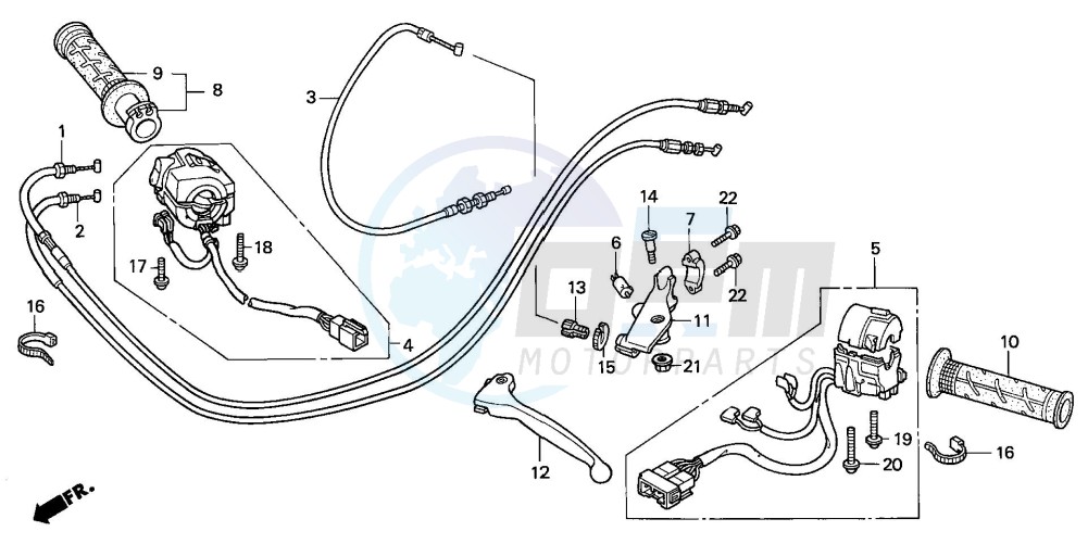 HANDLE LEVER/SWITCH/CABLE (2) blueprint