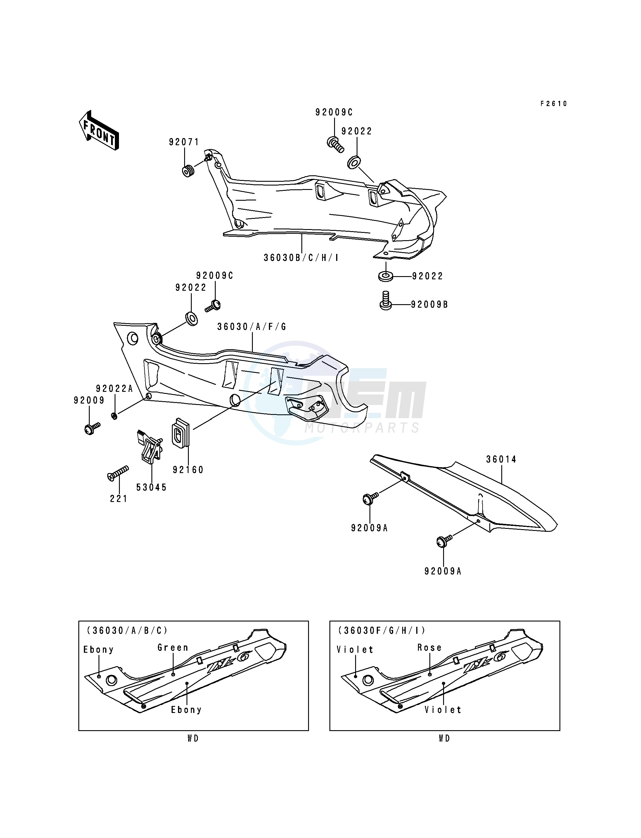 SIDE COVERS_CHAIN COVER -- ZX600-E1- - blueprint