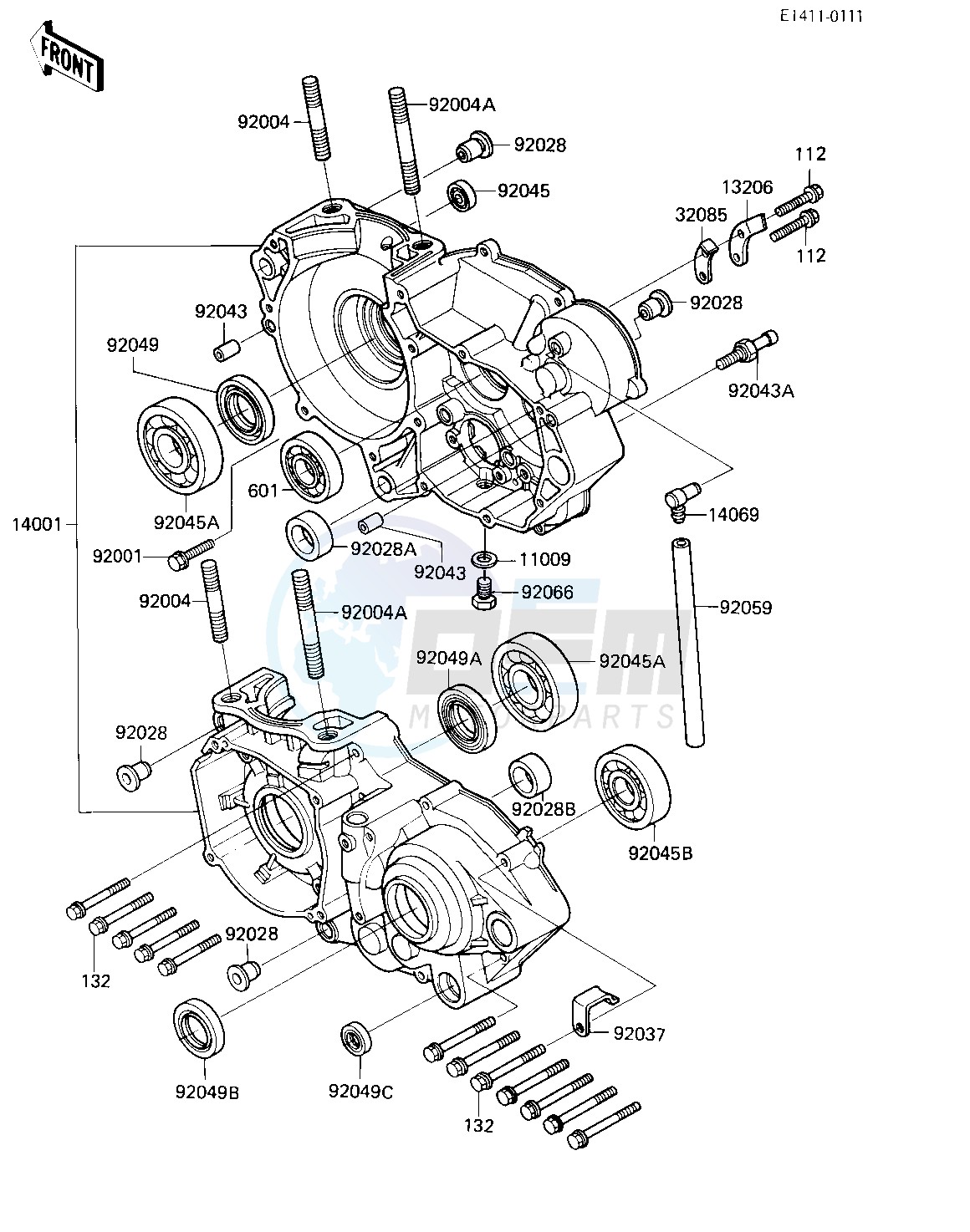 CRANKCASE -- 84 KX250-C2- - image