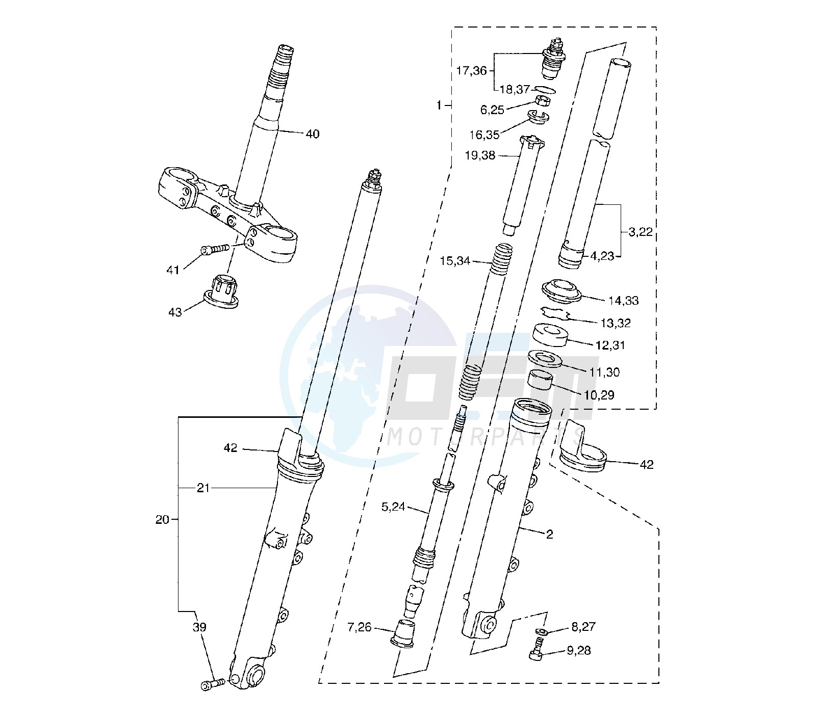 FRONT FORK blueprint