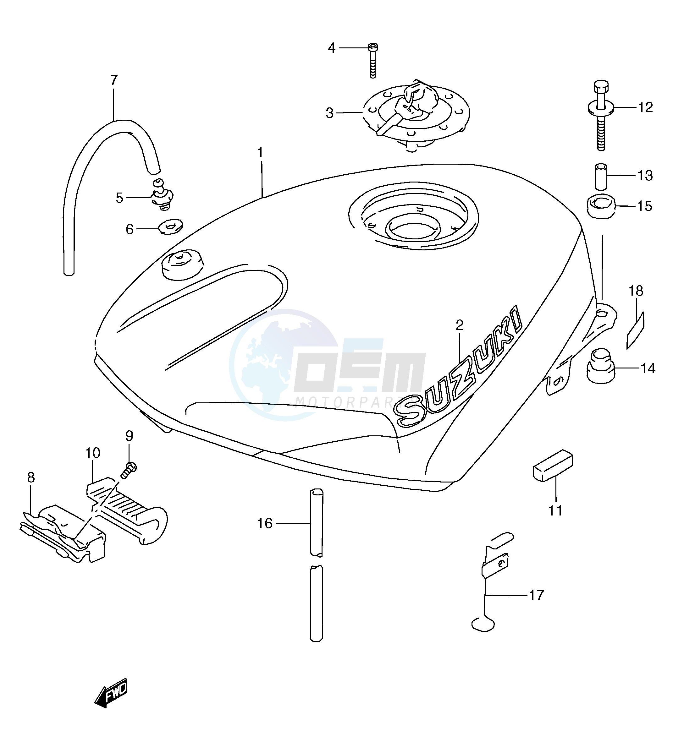 FUEL TANK (MODEL P R T) image