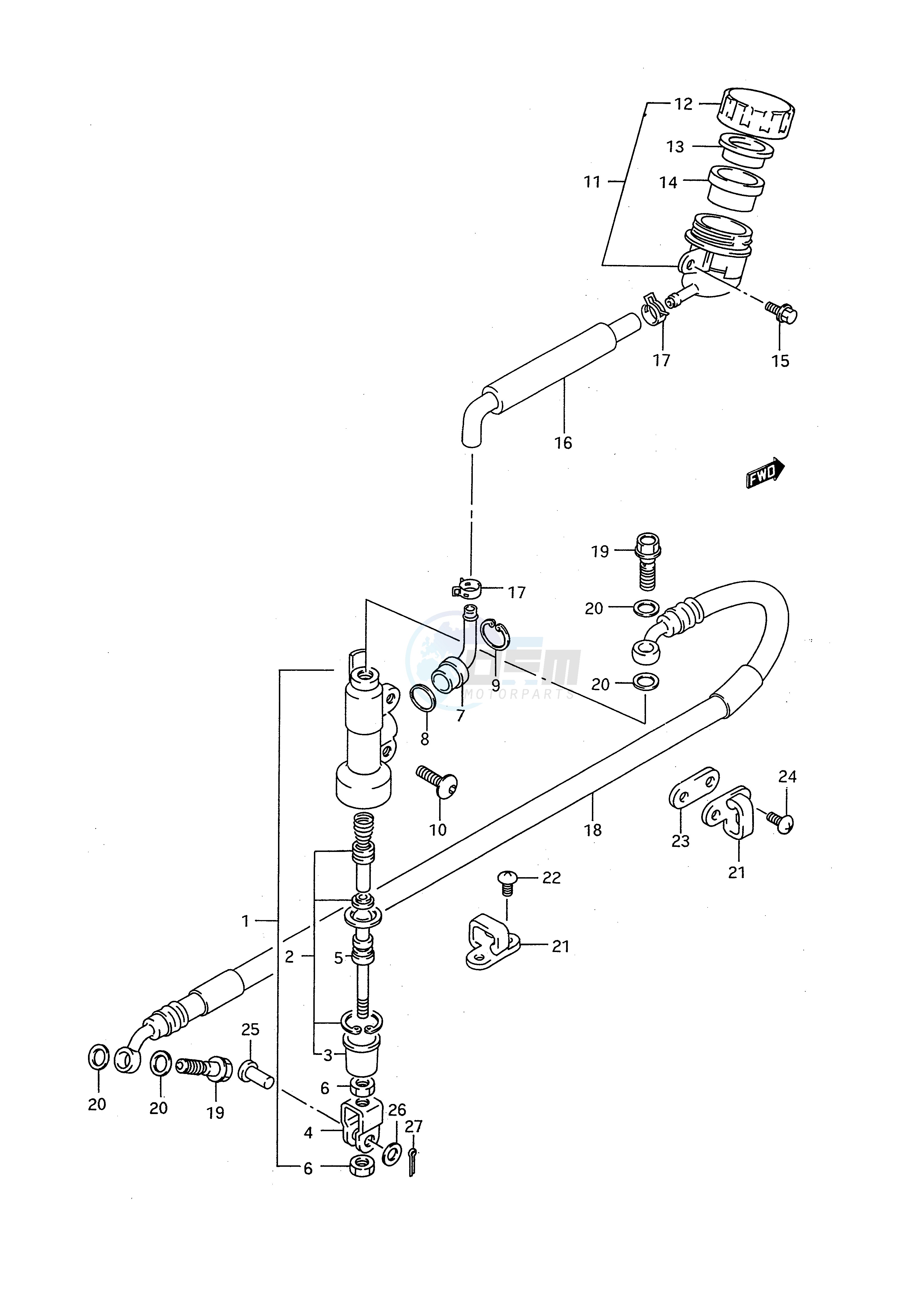 REAR MASTER CYLINDER (MODEL N) image