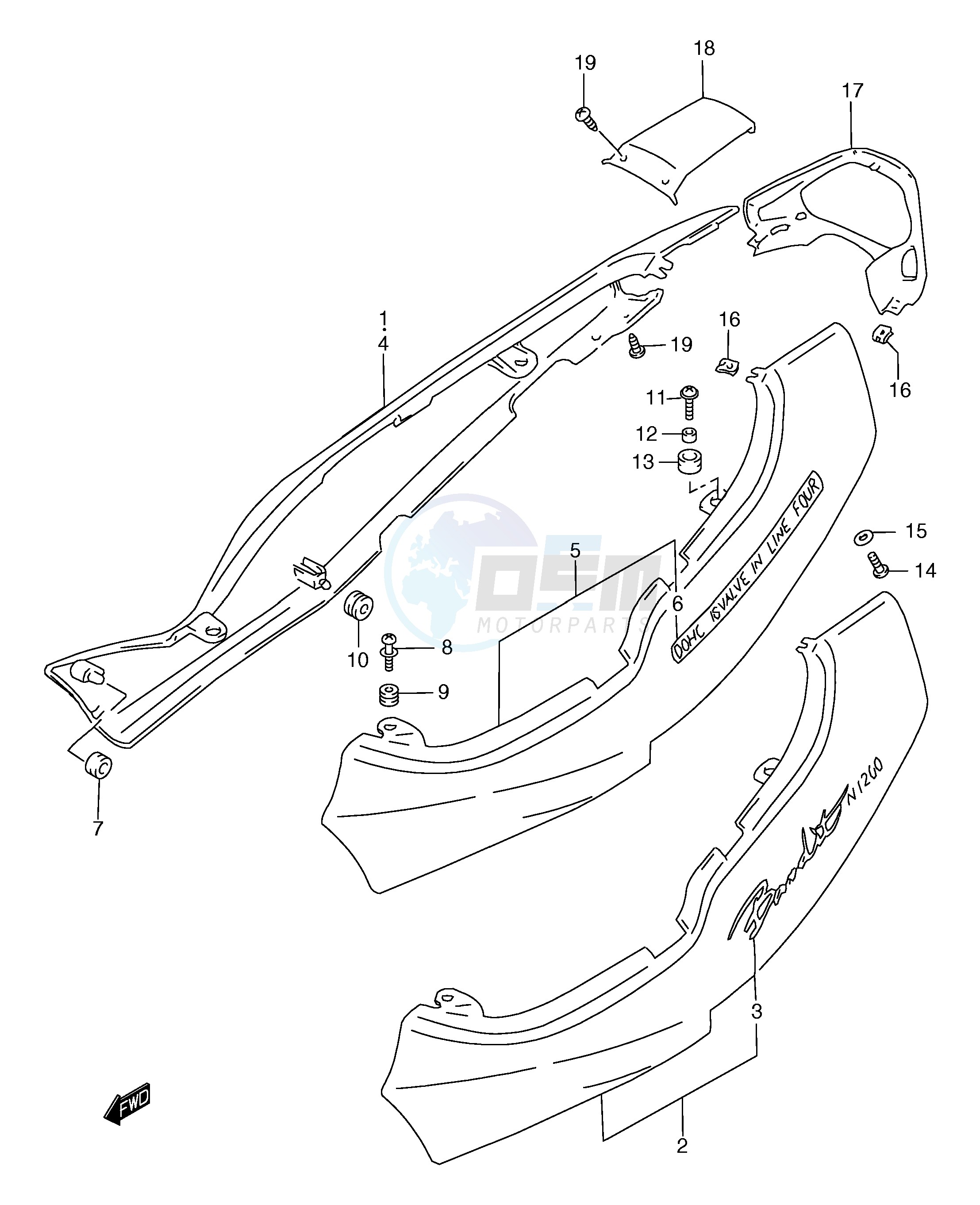 FRAME COVER (GSF1200Y SY) blueprint