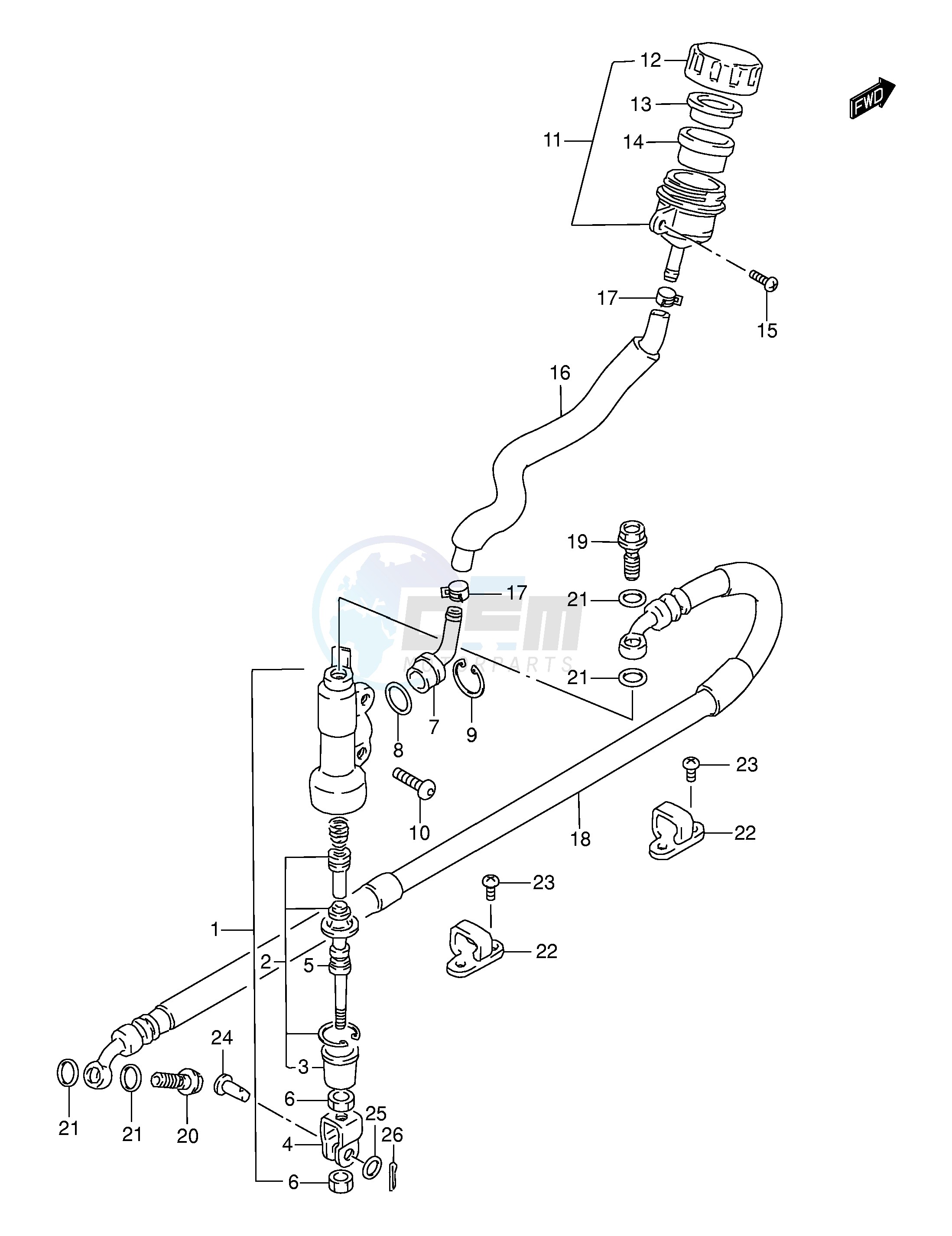 REAR MASTER CYLINDER blueprint