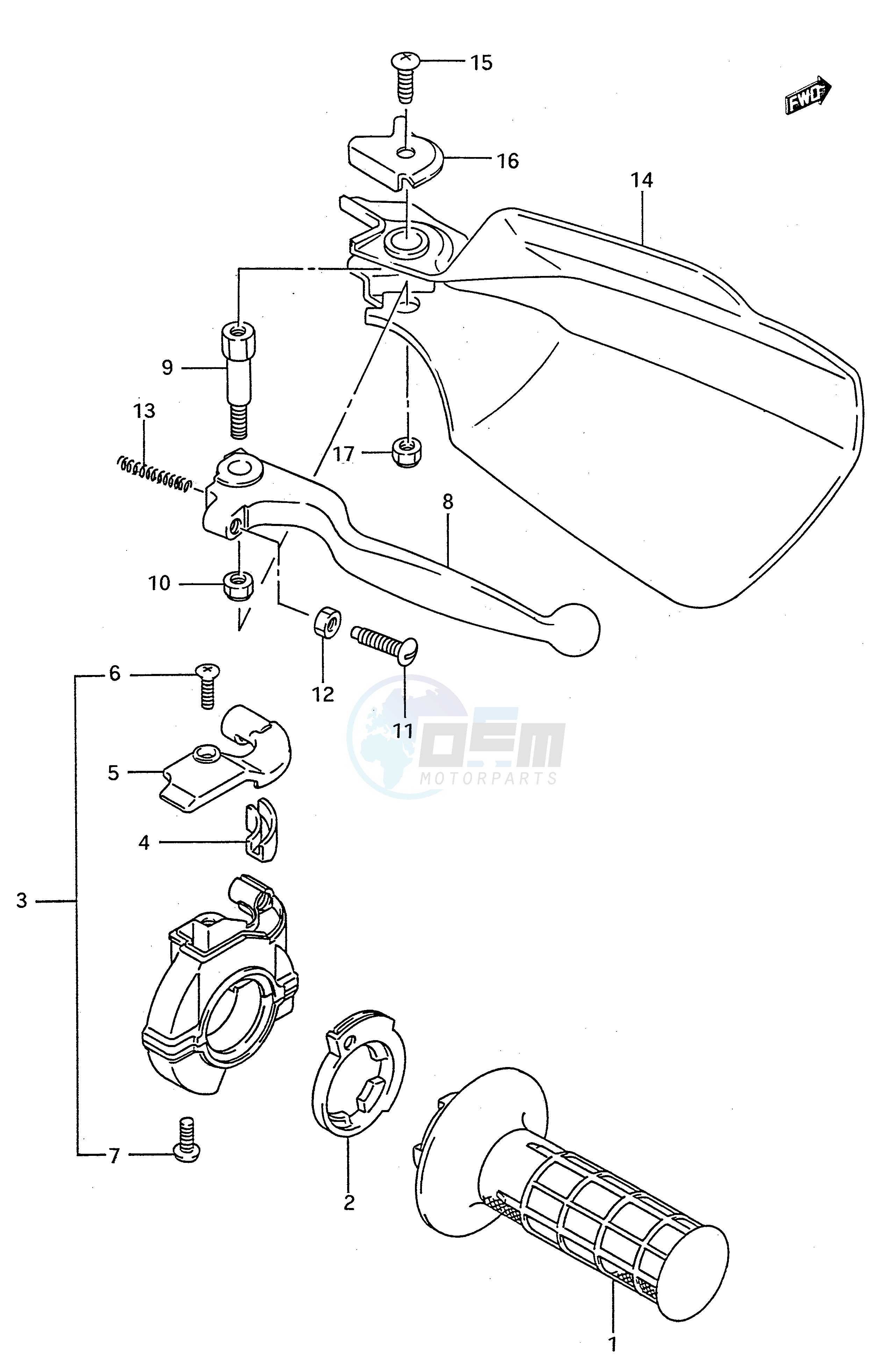 RIGHT KNUCKLE COVER (MODEL N P R) blueprint
