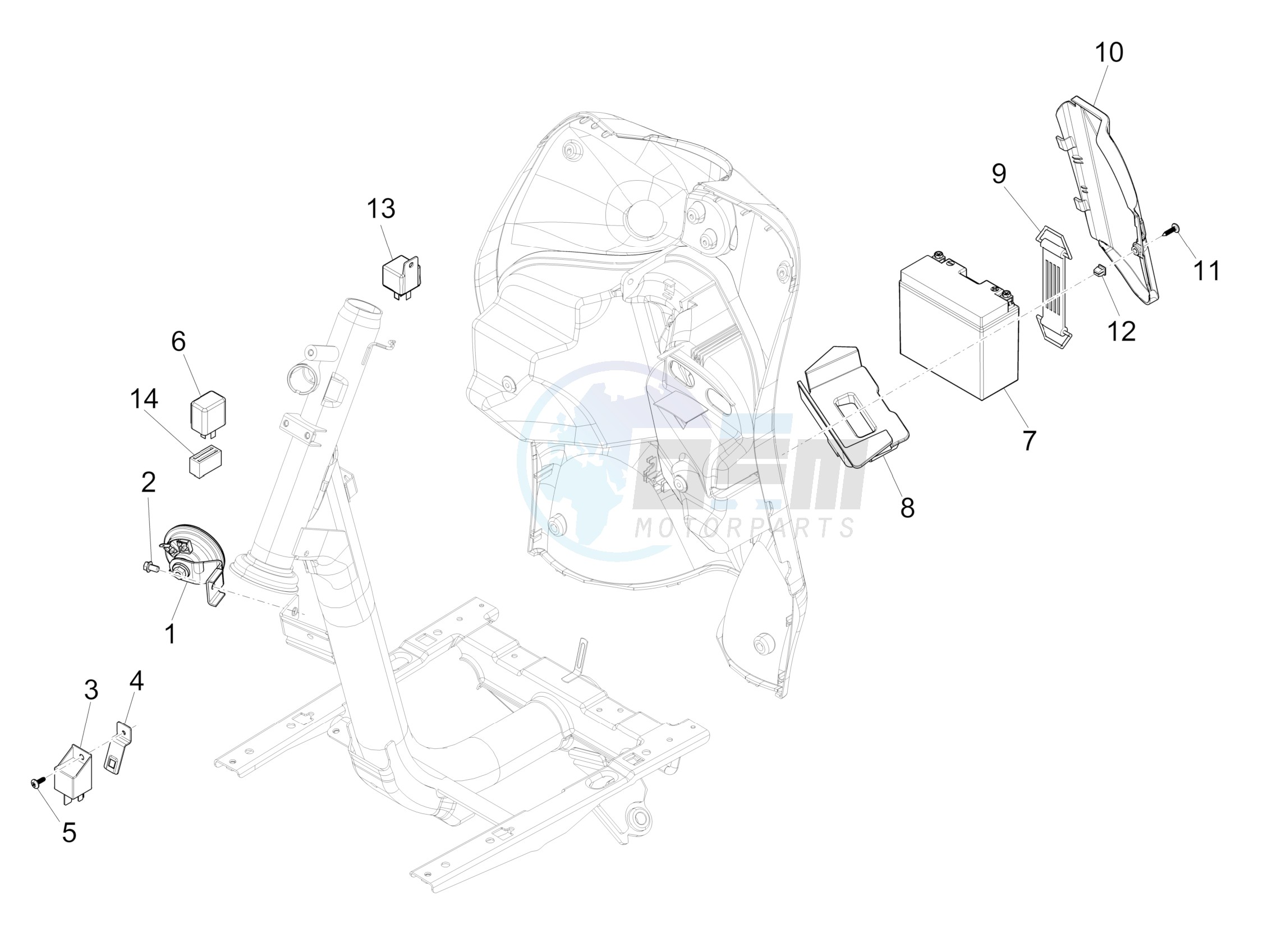 Remote control switches - Battery - Horn image