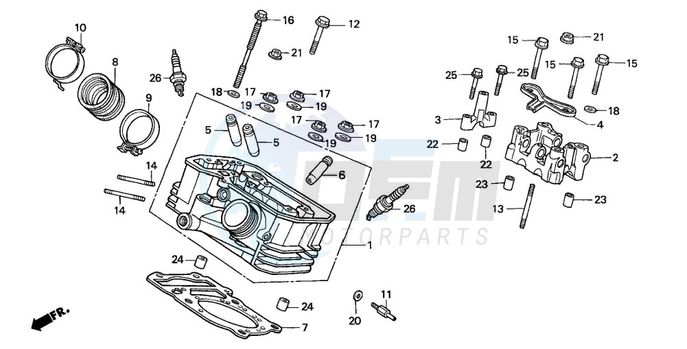 REAR CYLINDER HEAD blueprint