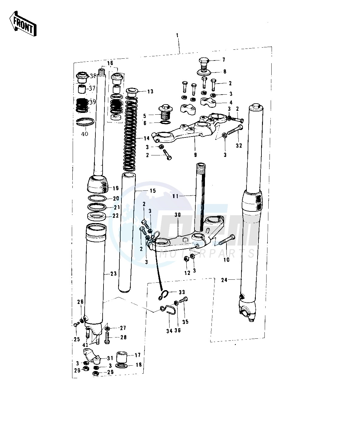 FRONT FORK -- KX250-A_A3- - image