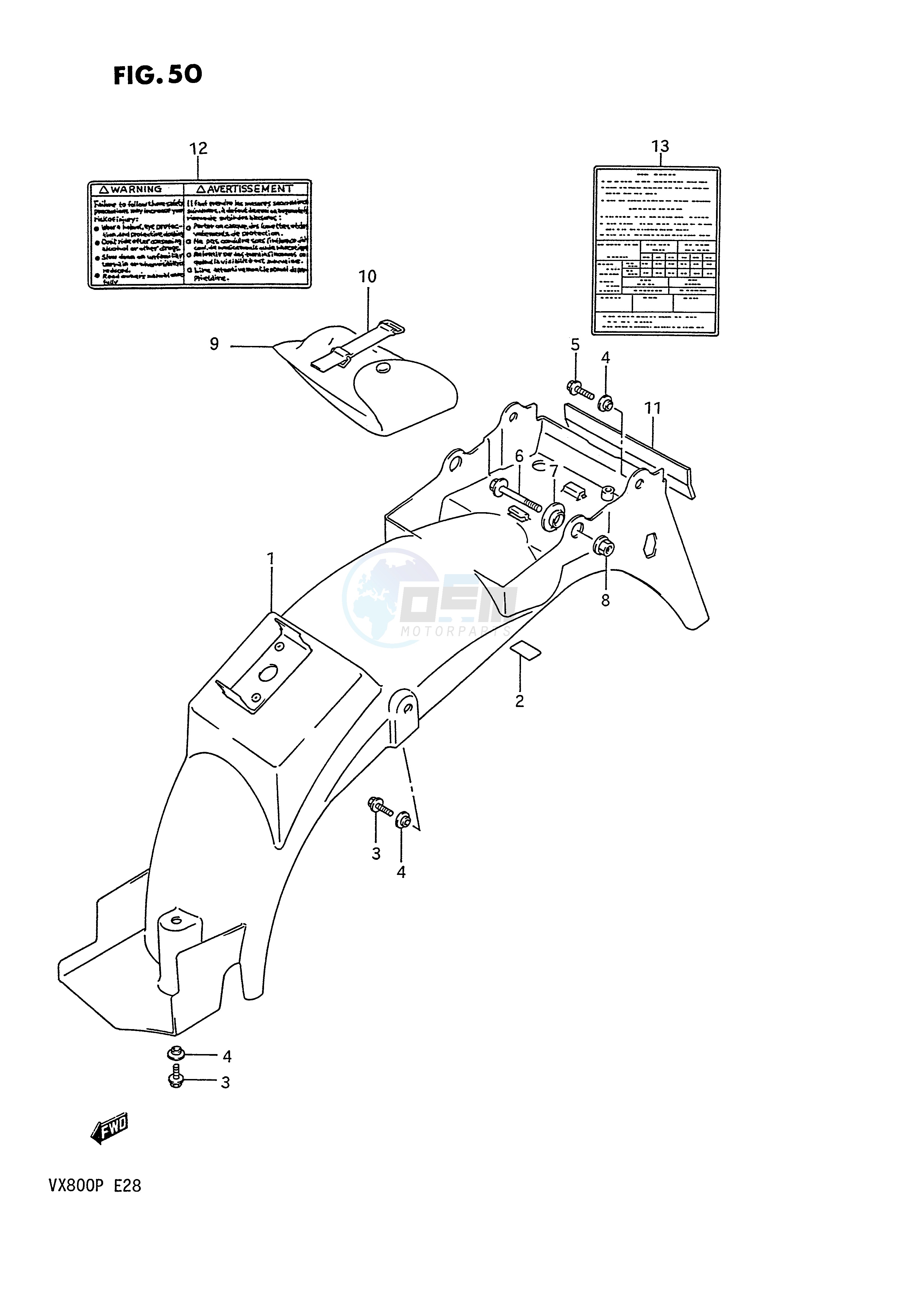 REAR FENDER - LABEL image