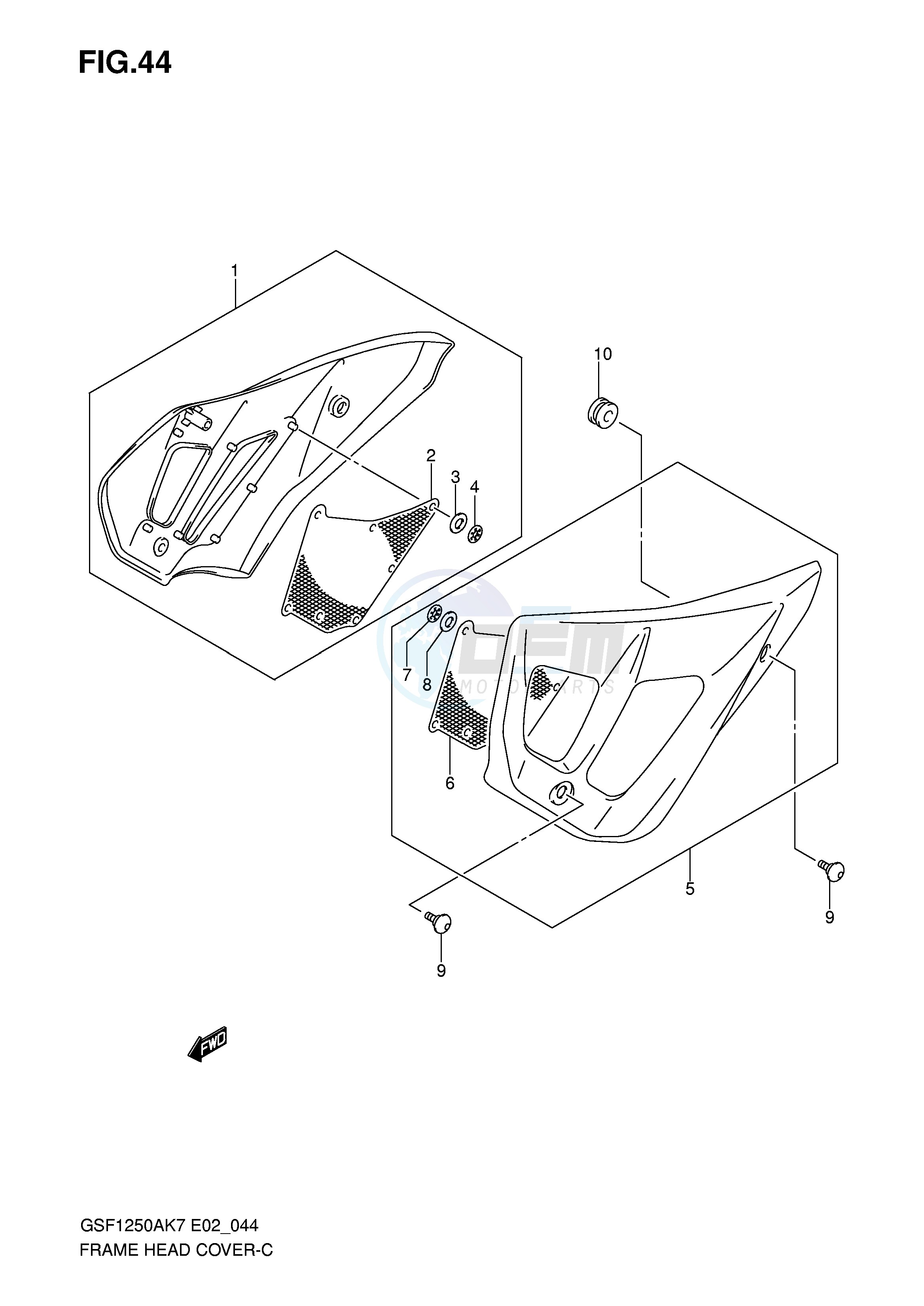 FRAME HEAD COVER (GSF1250 A) image