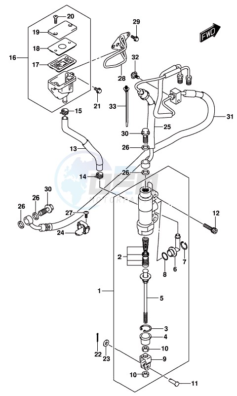 REAR MASTER CYLINDER image