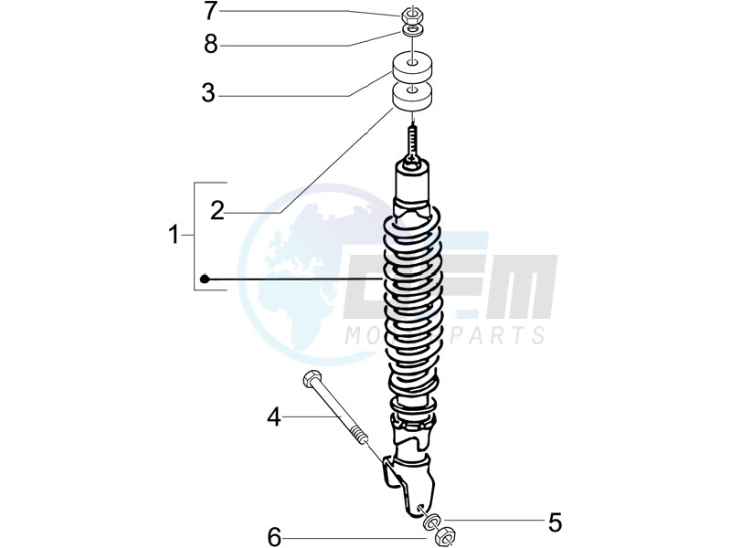 Rear suspension - Shock absorbers image