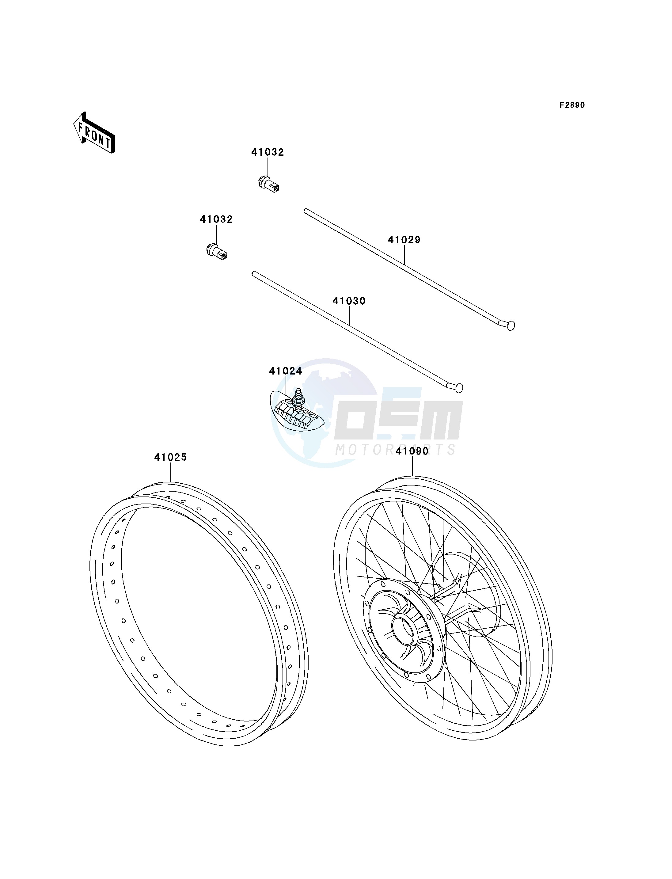 OPTIONAL PARTS-- 20IN FRONT WHEEL- - blueprint