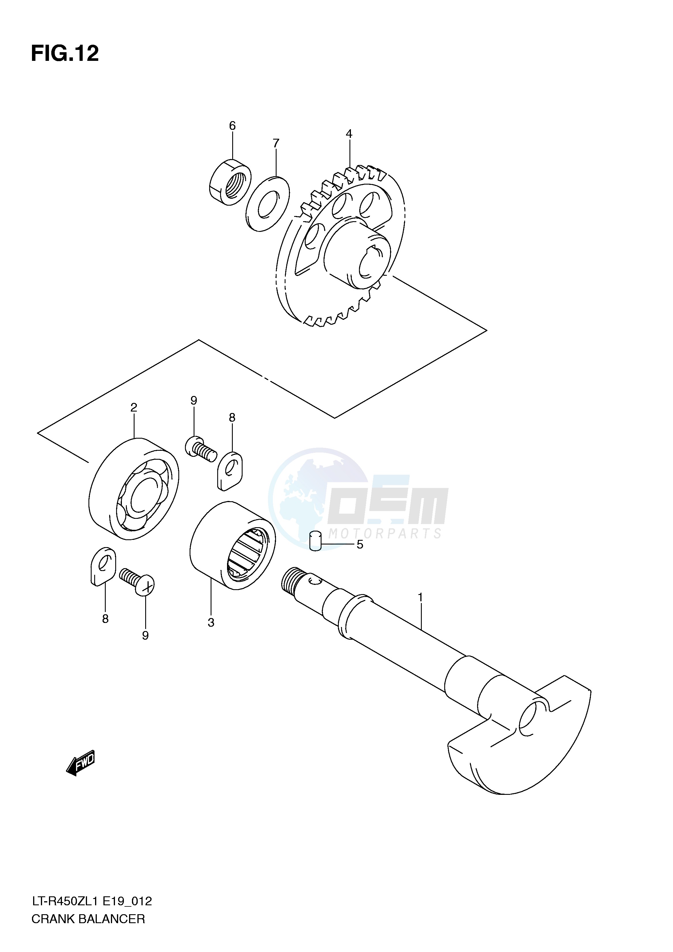 CRANK BALANCER (LT-R450L1 E19) image