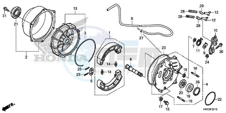 REAR BRAKE PANEL blueprint