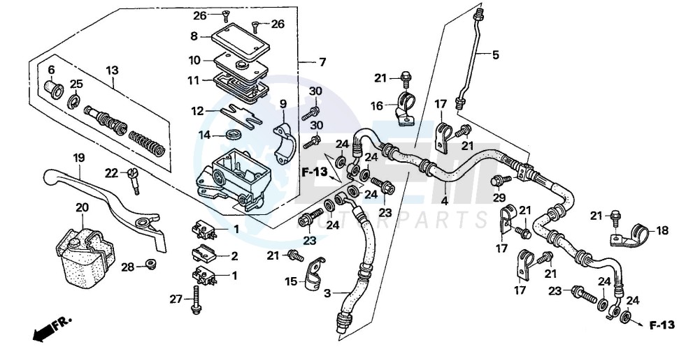 FR. BRAKE MASTER CYLINDER image