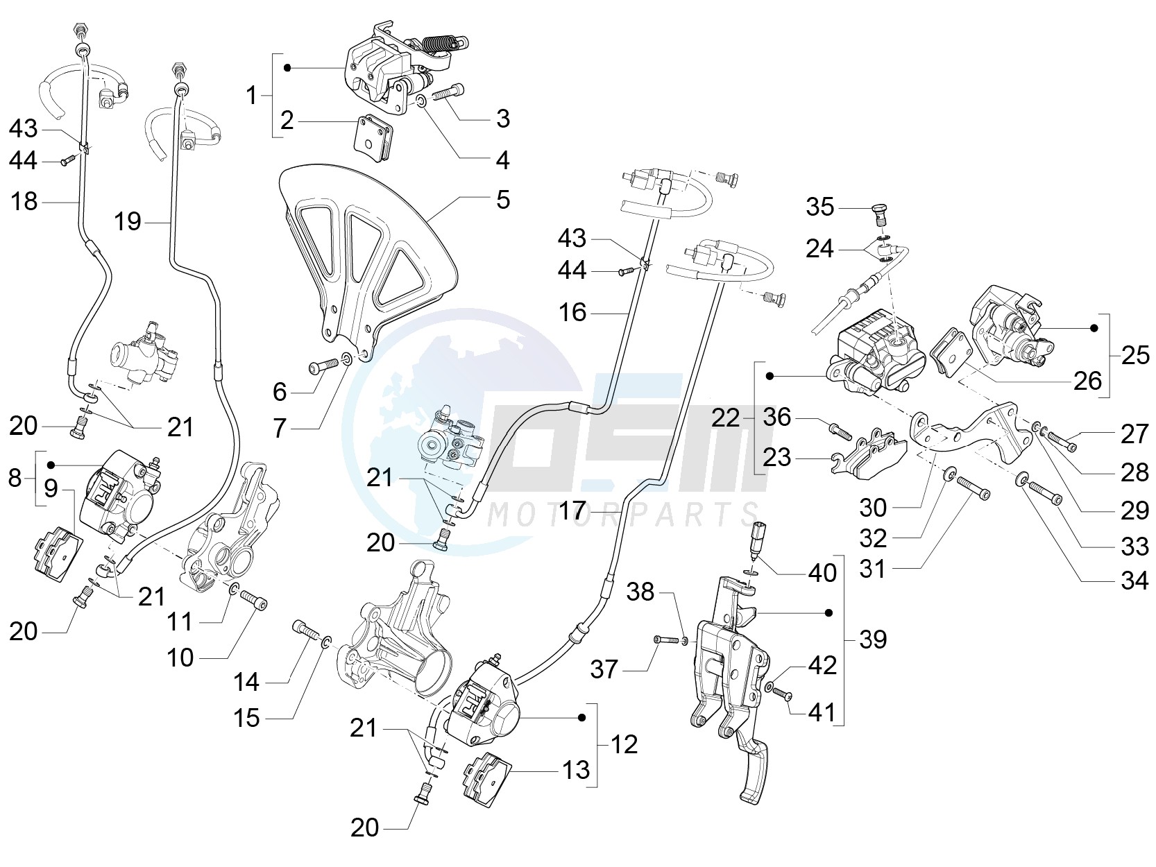 Brakes pipes - Calipers (ABS) image