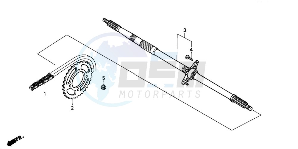 REAR WHEEL AXLE image