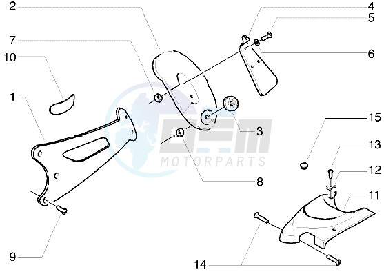 Splash guard bracket-Carburettor cover blueprint