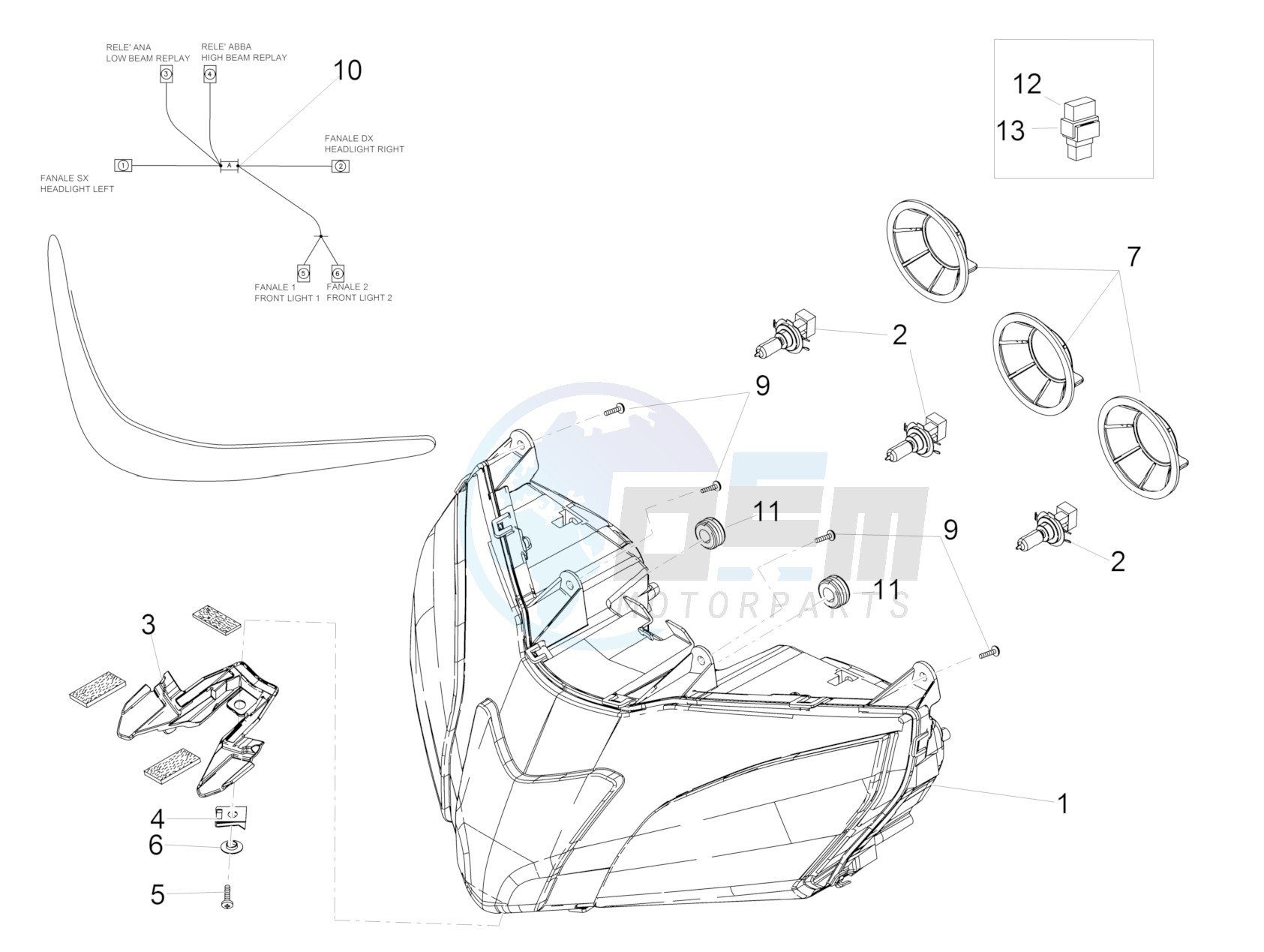 Front lights blueprint