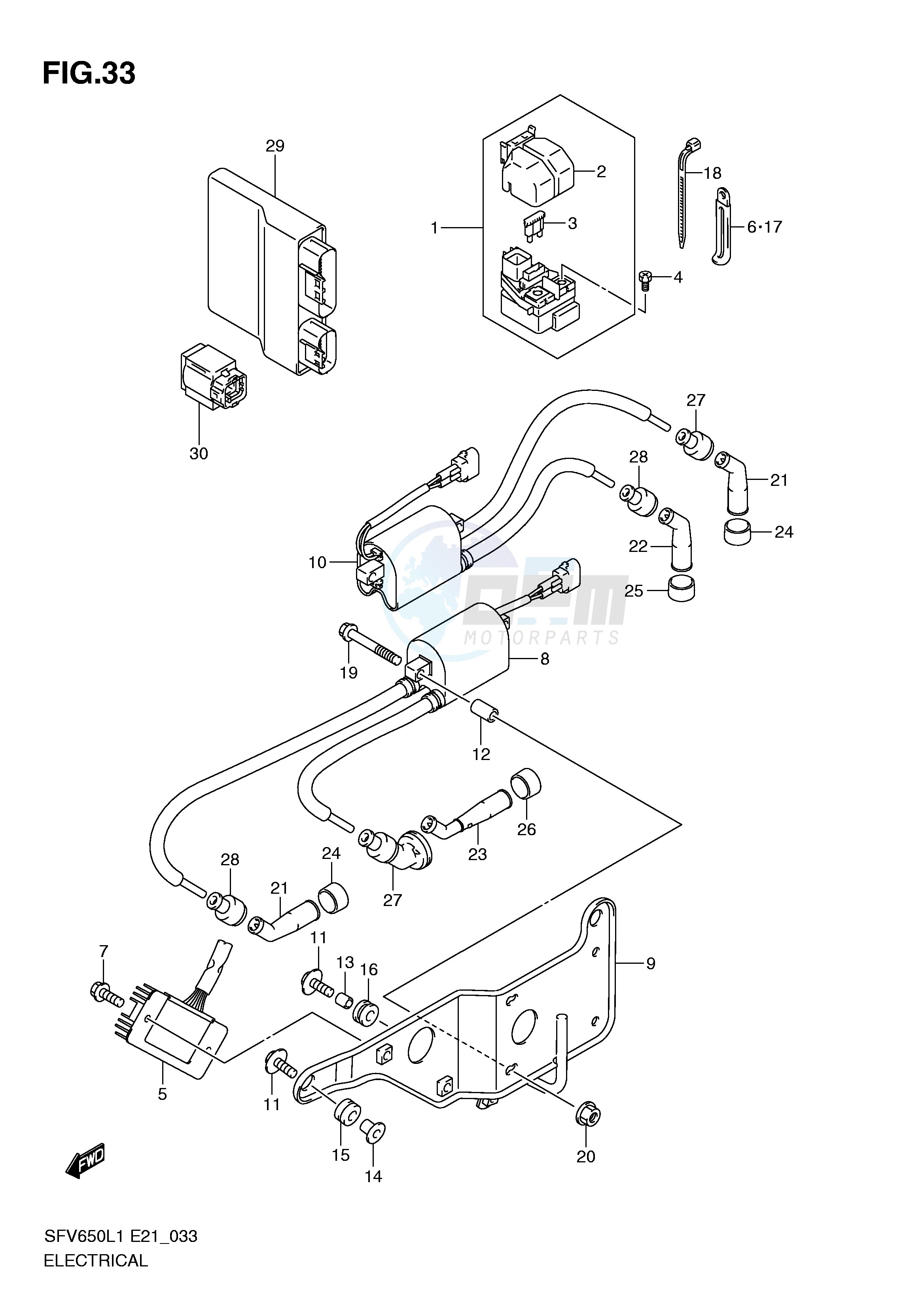 ELECTRICAL (SFV650AL1 E21) blueprint