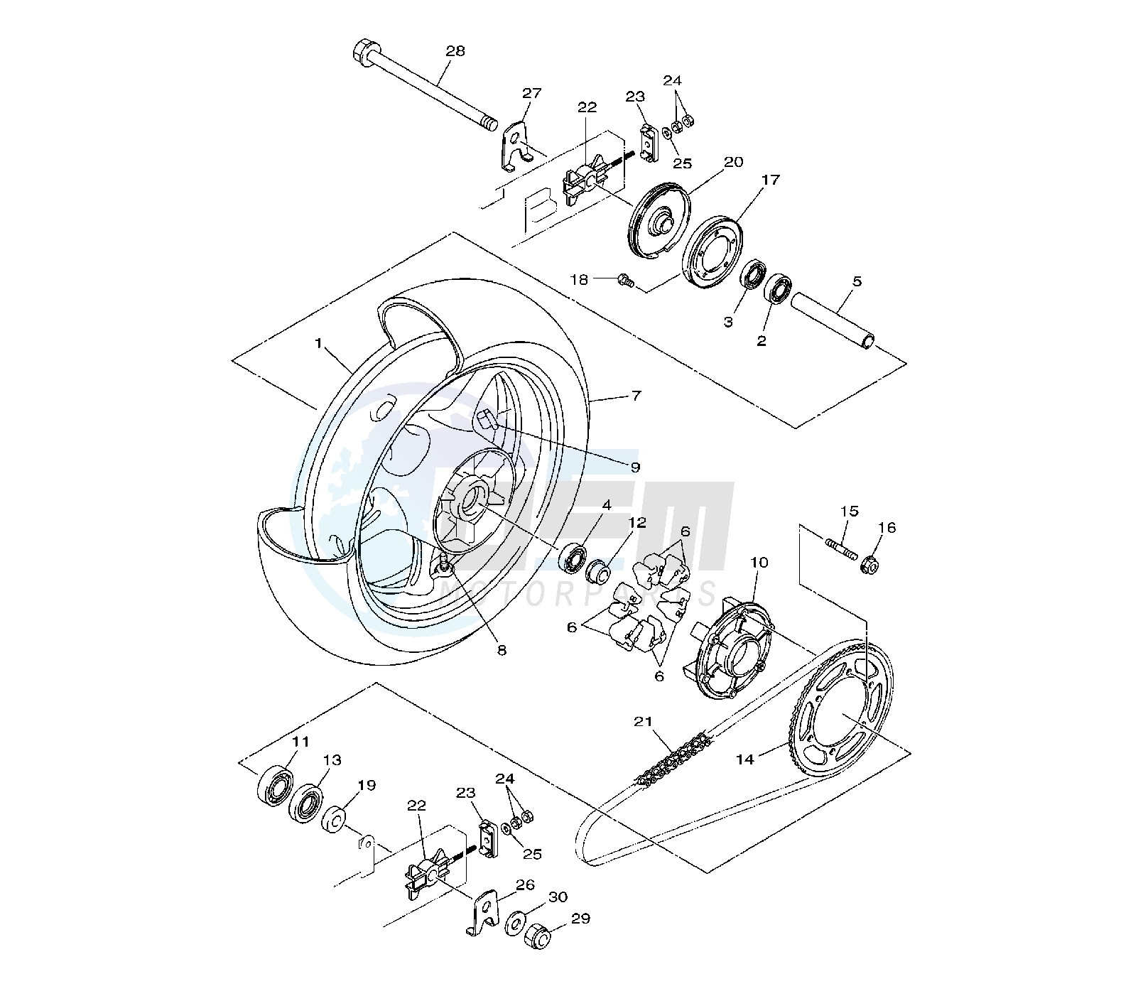 REAR WHEEL 36D3 image