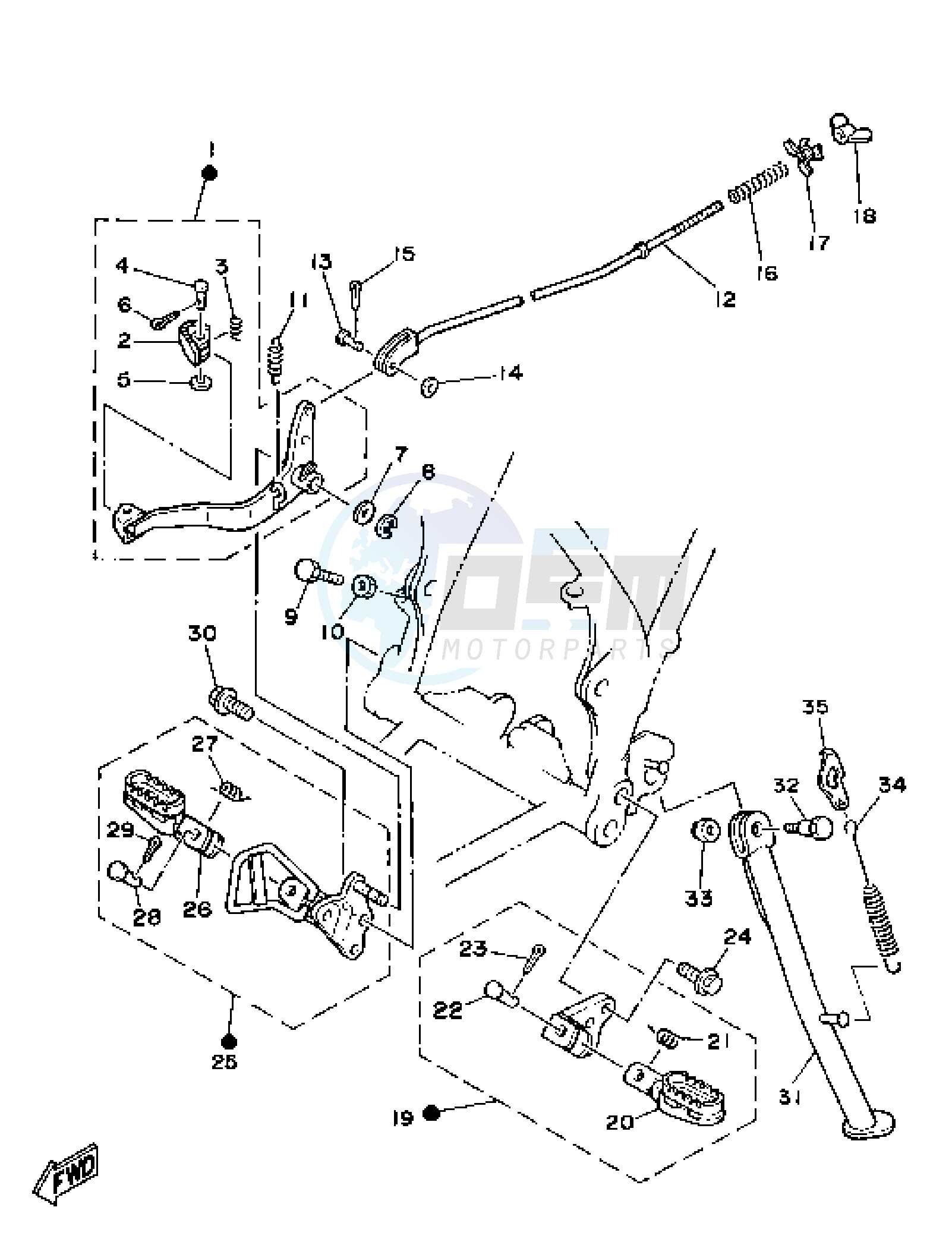 STAND AND FOOTREST blueprint