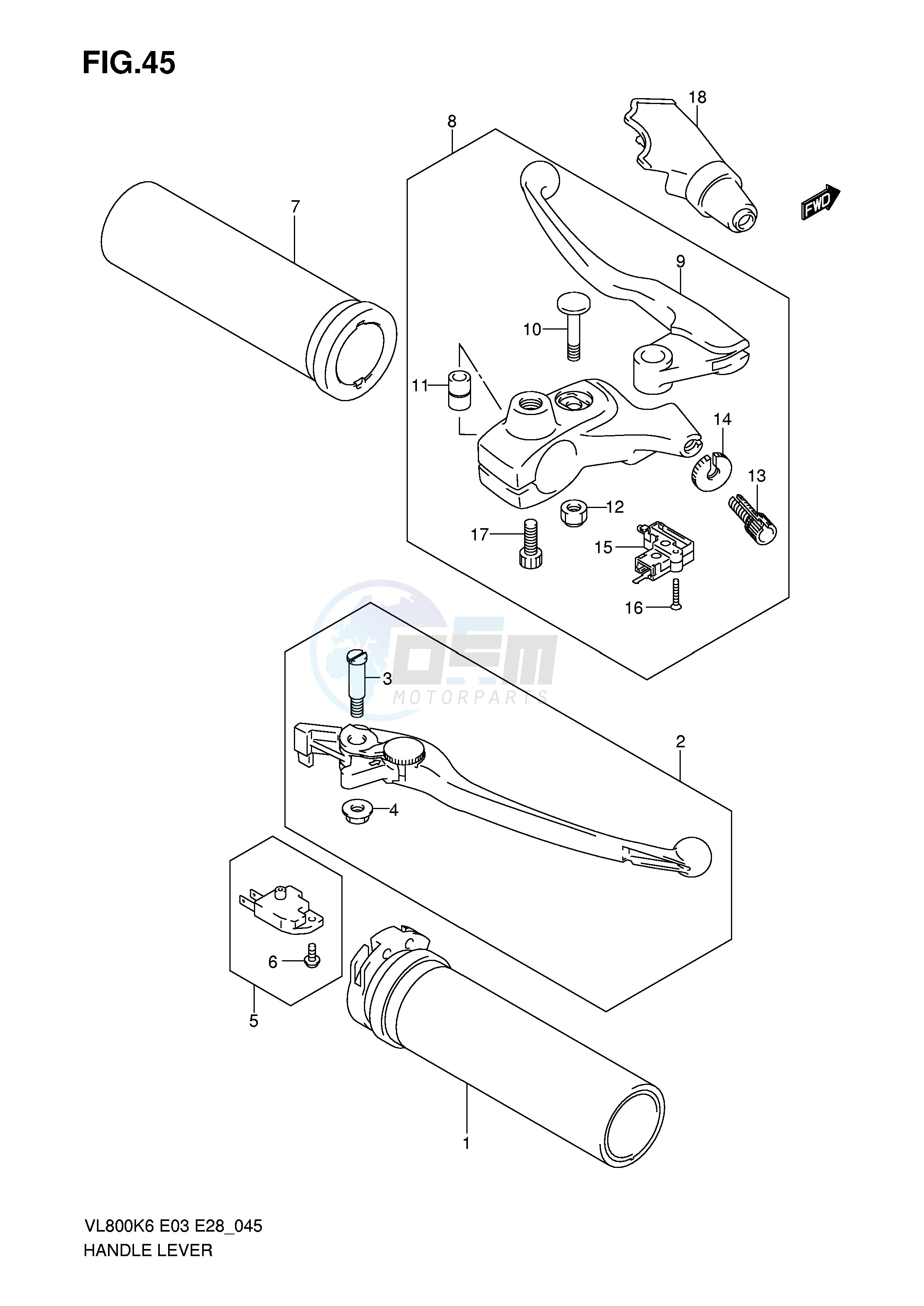 HANDLE LEVER (MODEL K6) blueprint