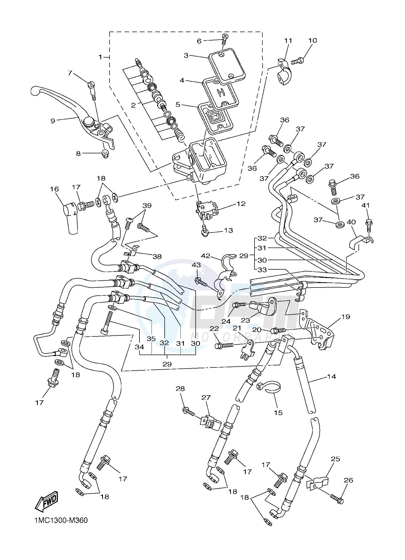 FRONT MASTER CYLINDER image