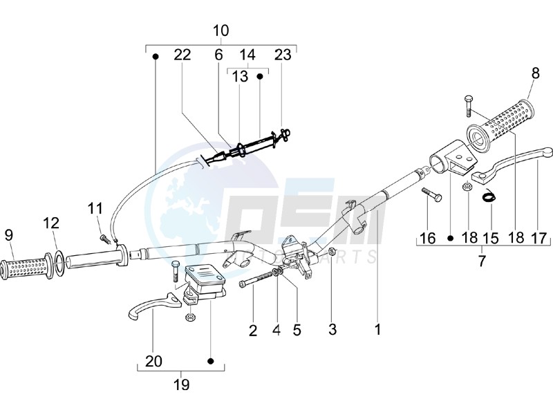 Handlebars - Master cilinder blueprint