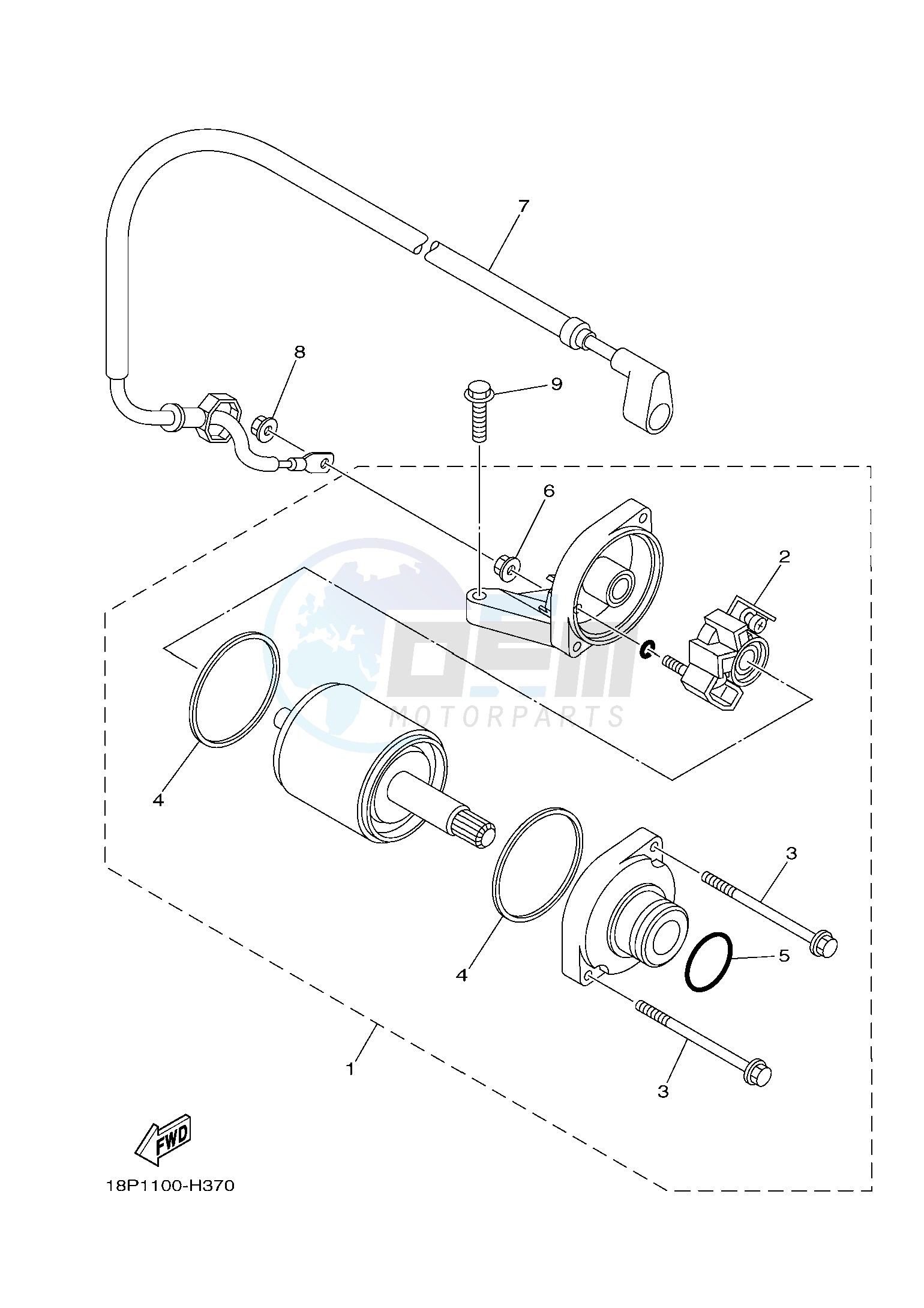 STARTING MOTOR image