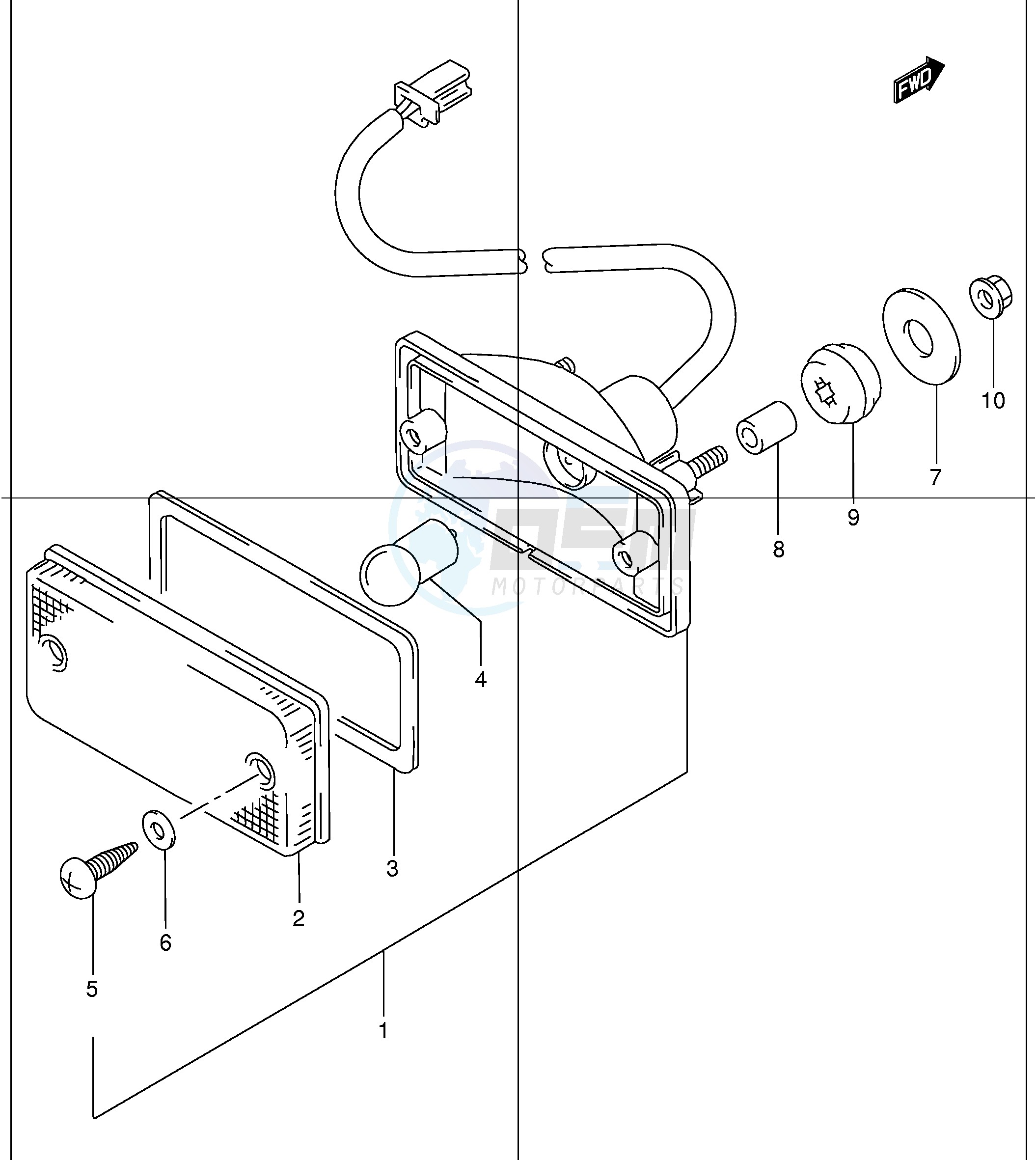 TAIL LAMP (MODEL K1) blueprint