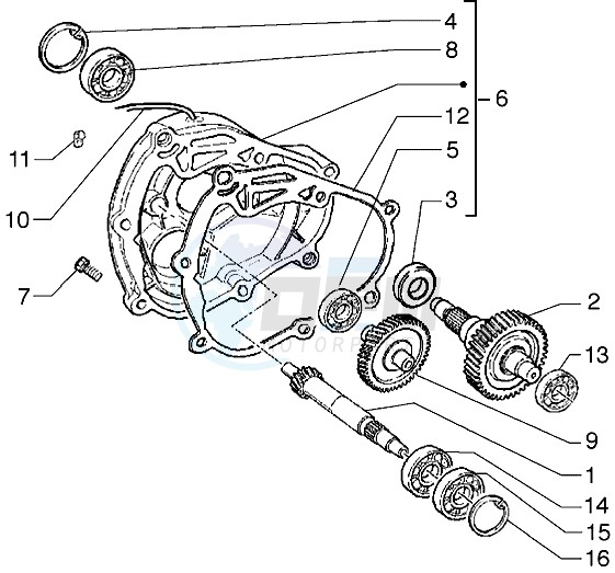 Rear wheel shaft image