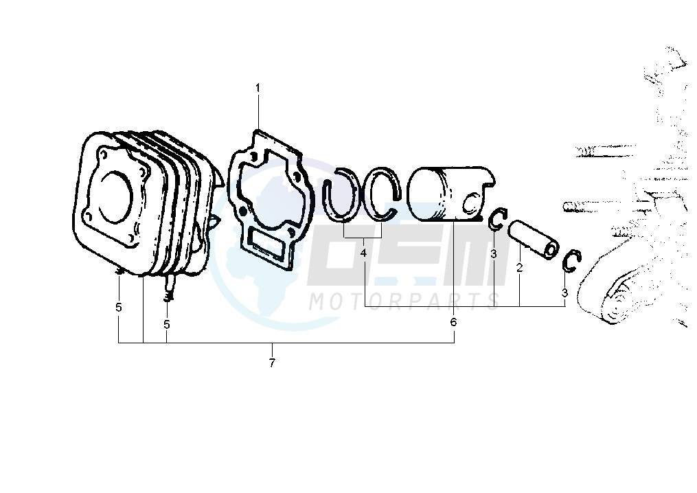 Cylinder - Piston blueprint