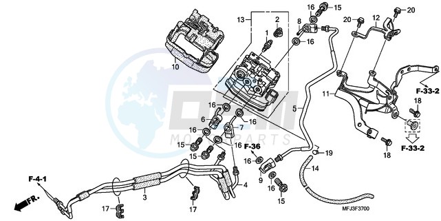 FRONT VALVE UNIT (CBR600RA) image