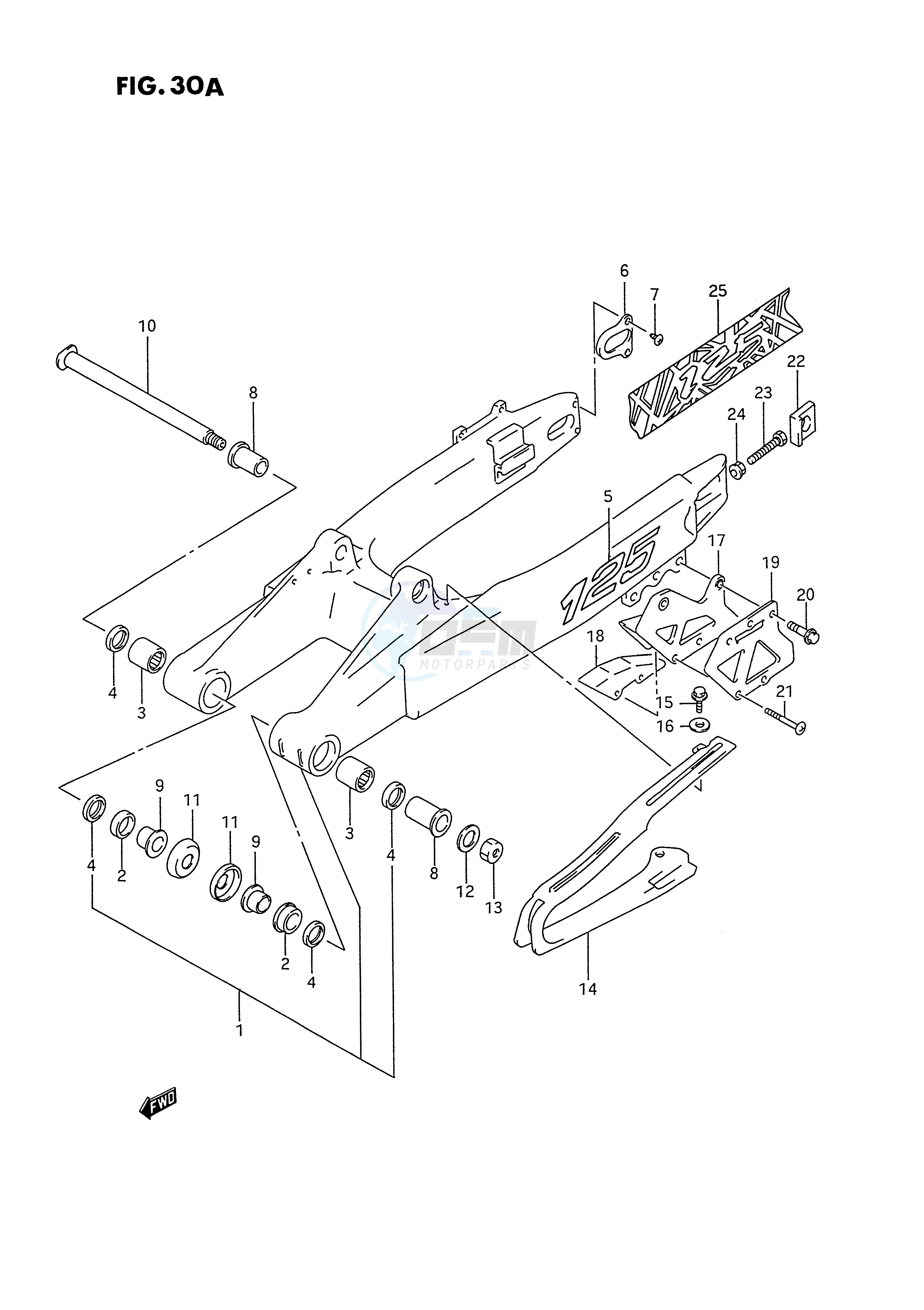 REAR SWINGING ARM (MODEL P R S) image