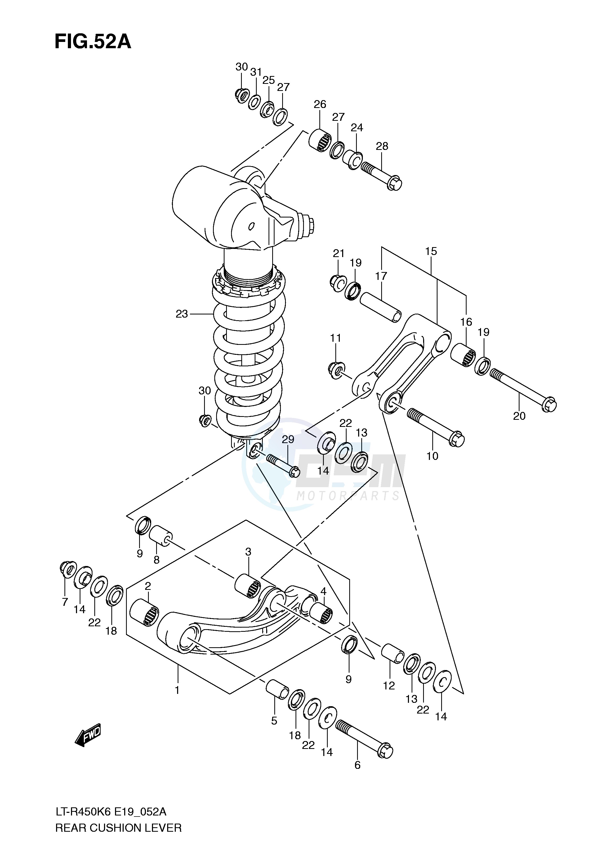 REAR CUSHION LEVER (MODEL K8 K9 L0) blueprint