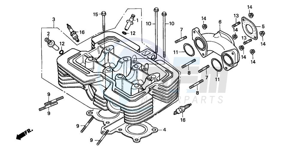 CYLINDER HEAD (CB250PT/4/5)(CB250W/4) image