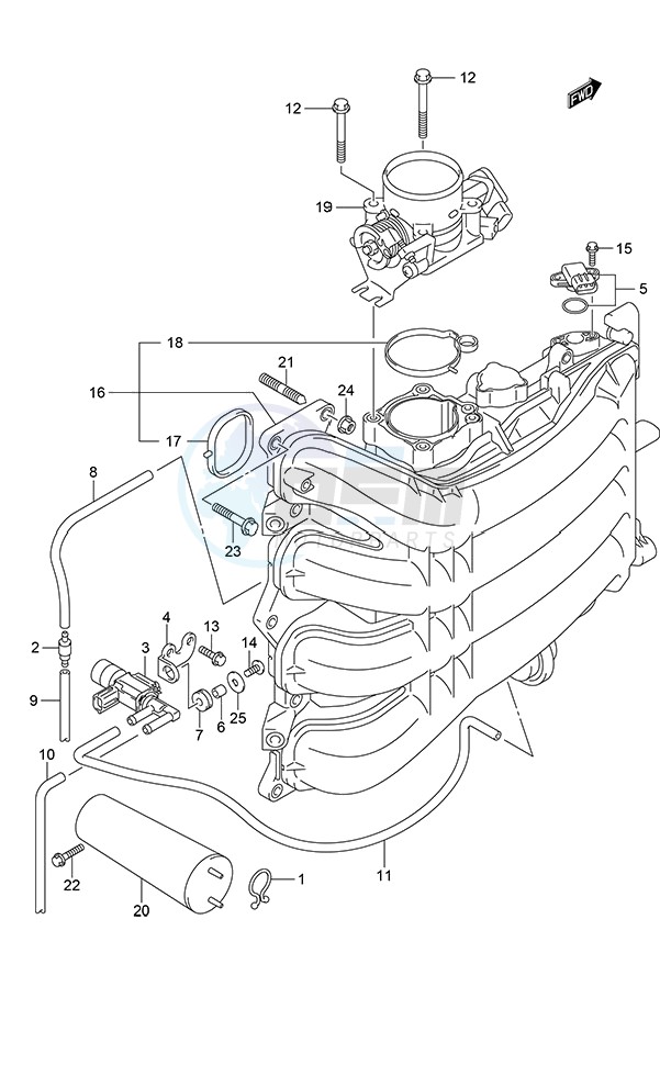 Intake Manifold/Throttle Body (Model: TG/ZG) blueprint