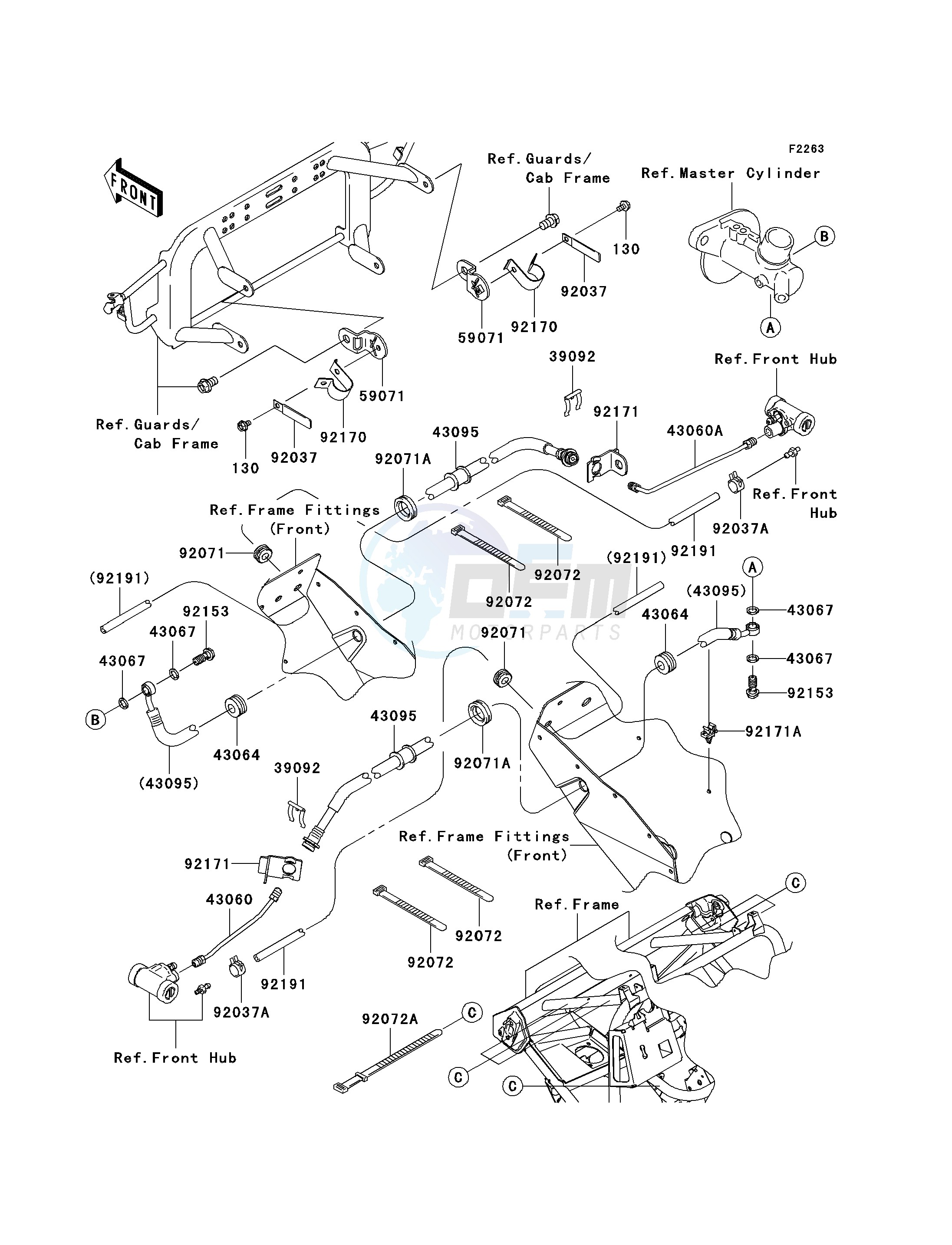 FRONT BRAKE PIPING image