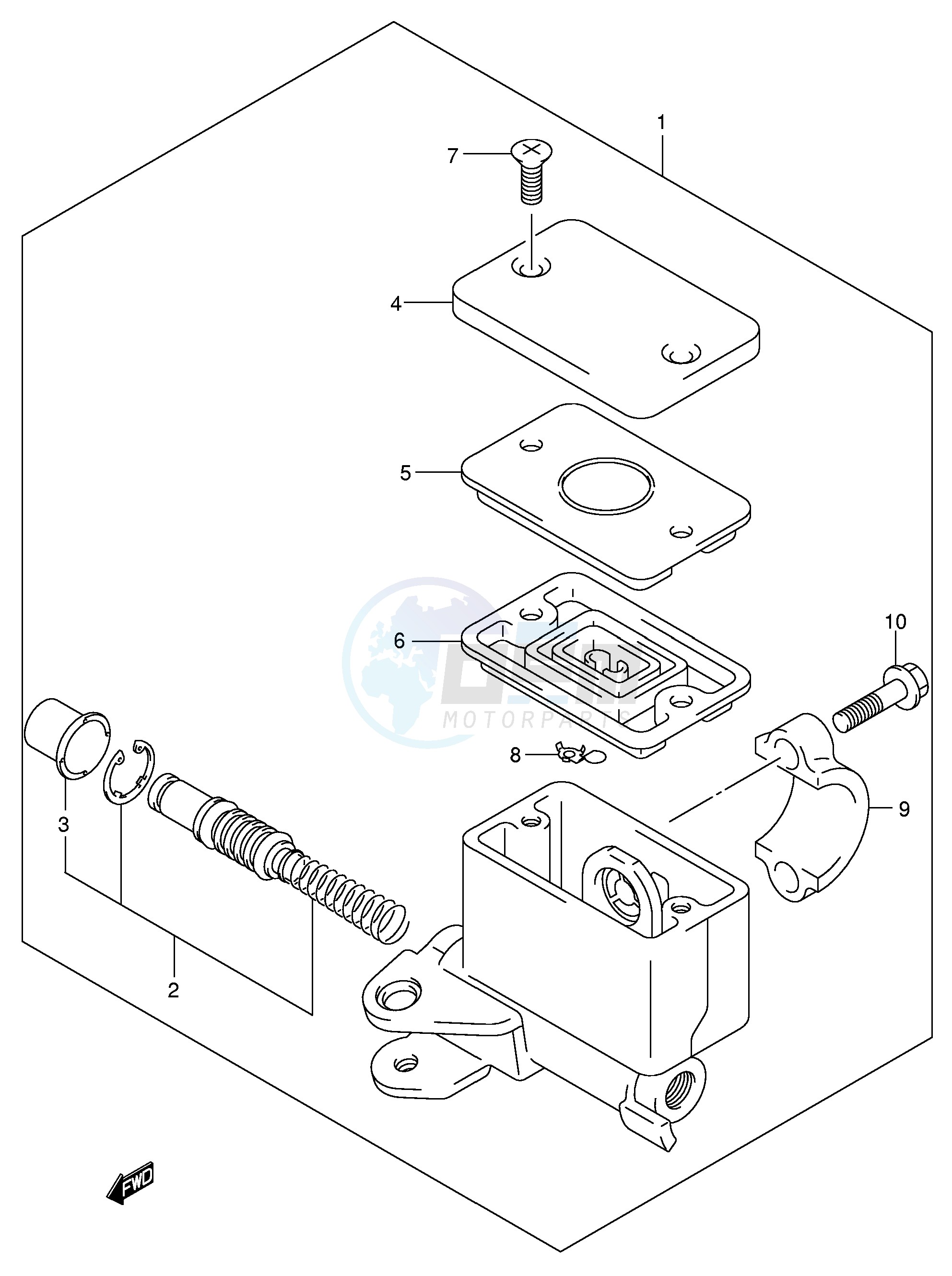 FRONT MASTER CYLINDER image