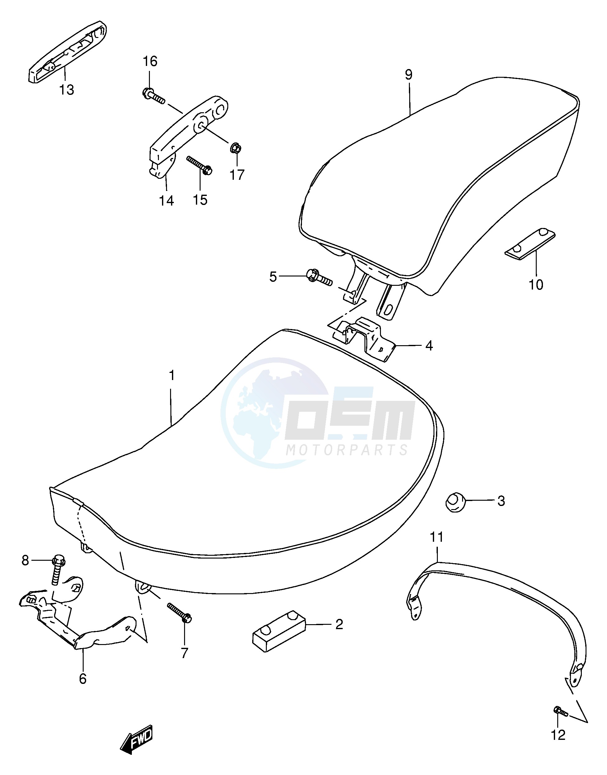 SEAT (SEE NOTE) blueprint
