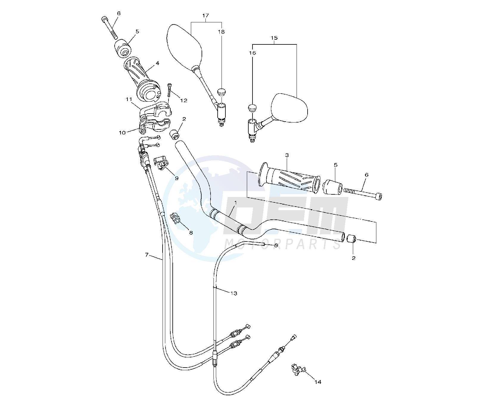 STEERING HANDLE AND CABLE image