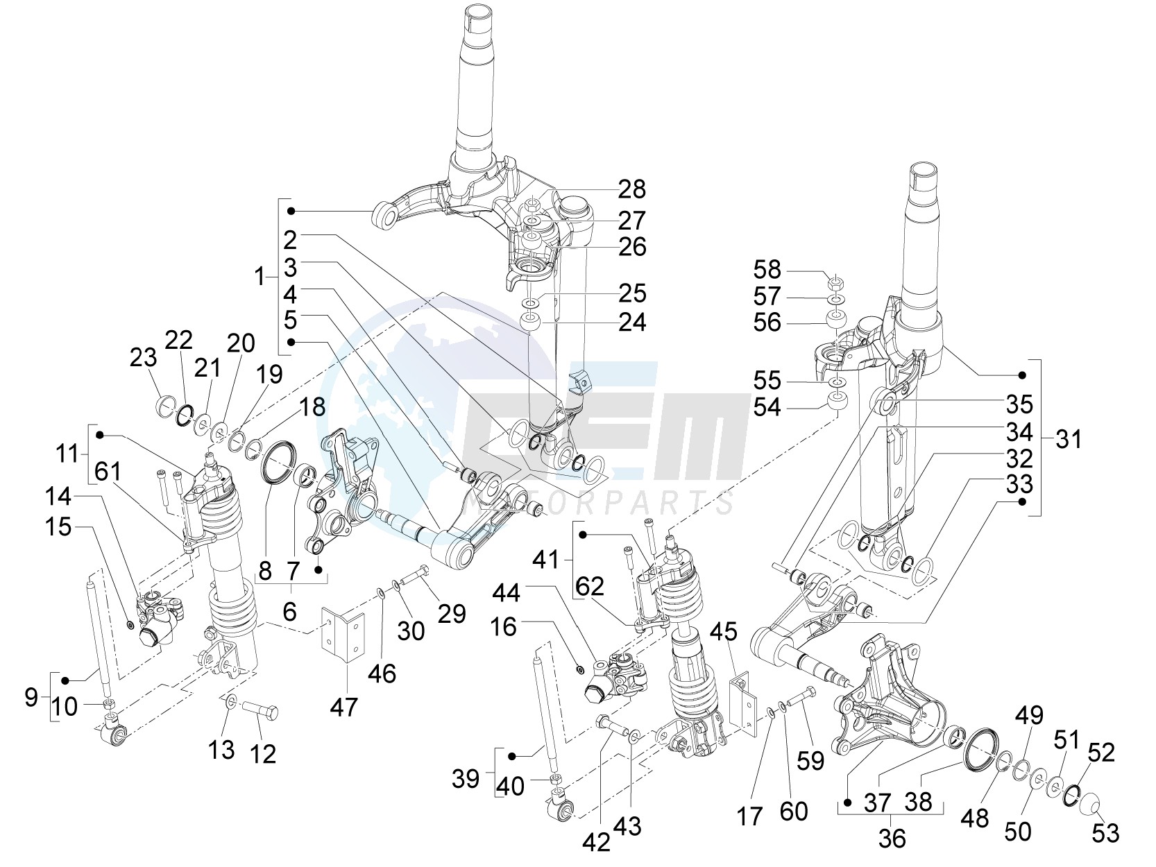 Front fork components (Mingxing) image
