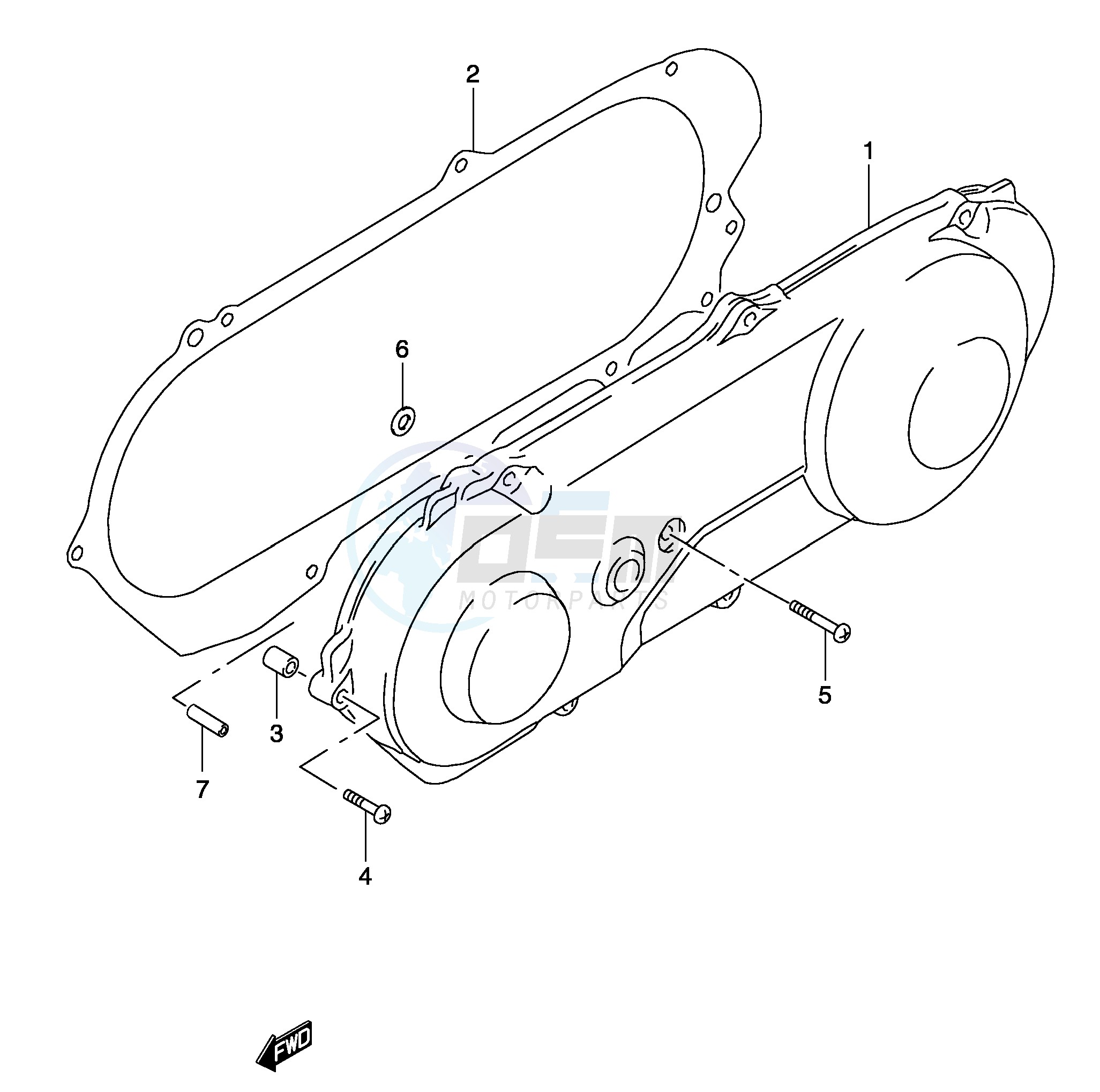 CRANKCASE LH COVER (MODEL K1 K2) image