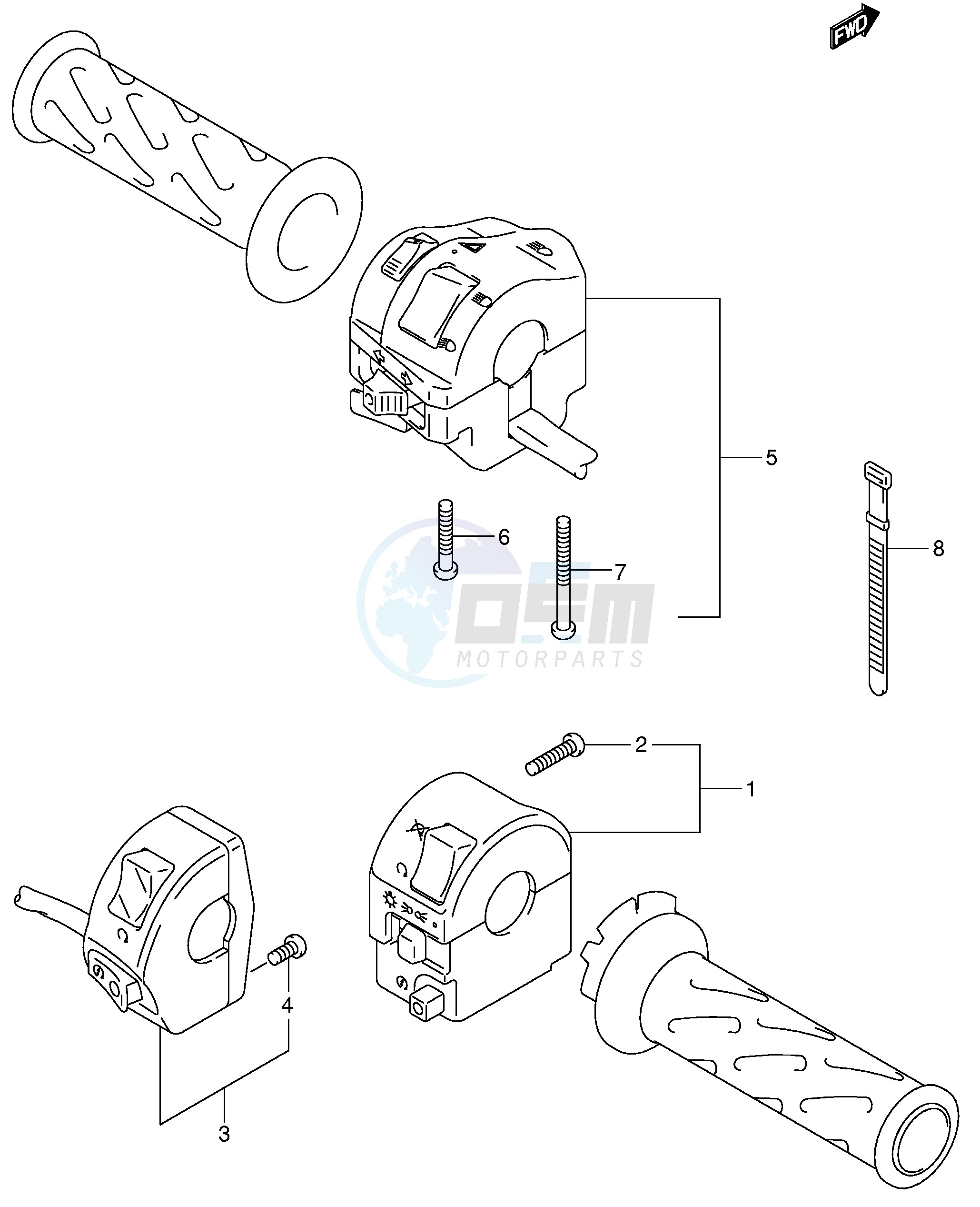 HANDLE SWITCH (MODEL K2) blueprint